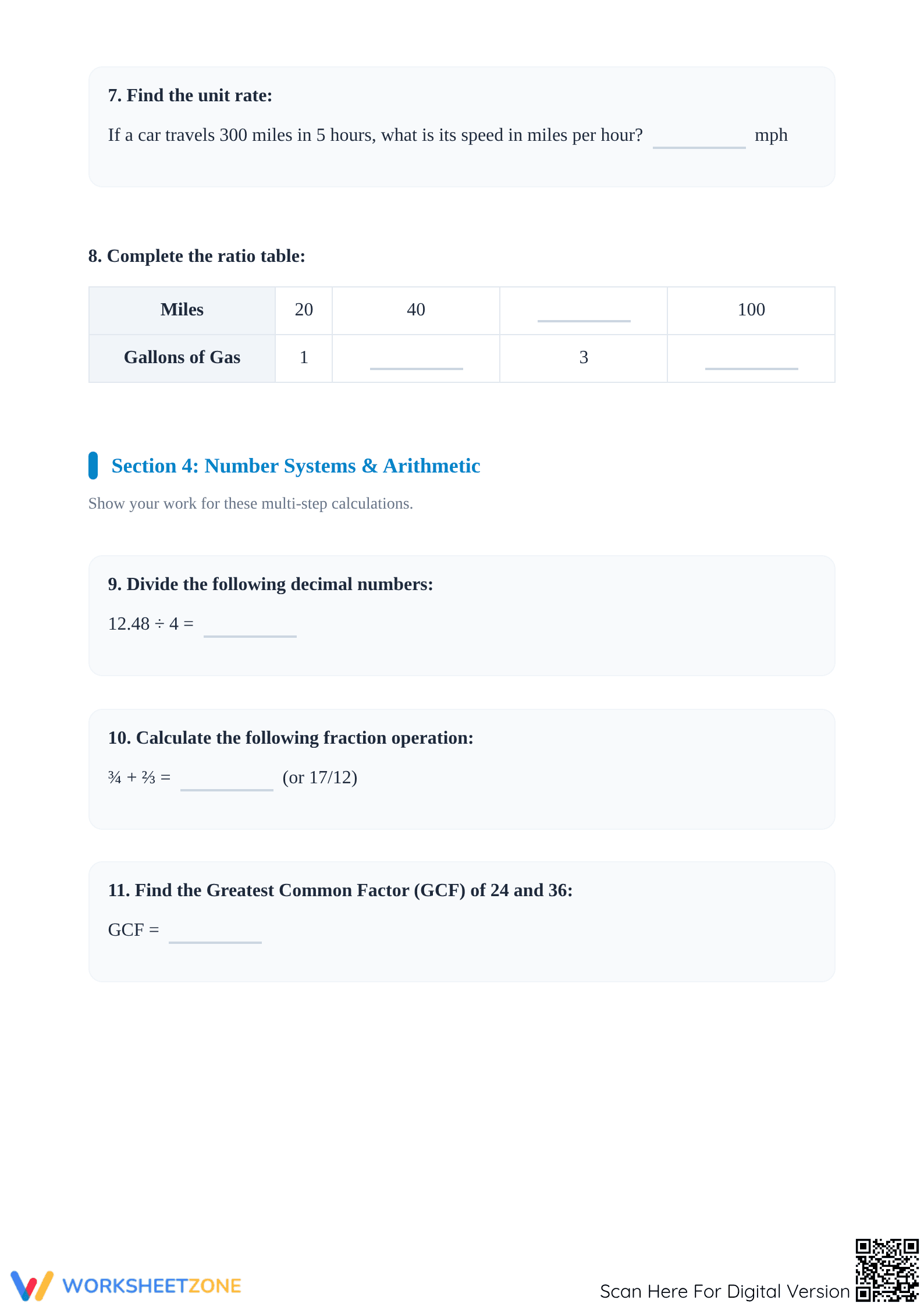 Essential Grade 6 Math Review: Decimals & Prime Factors - Page 3