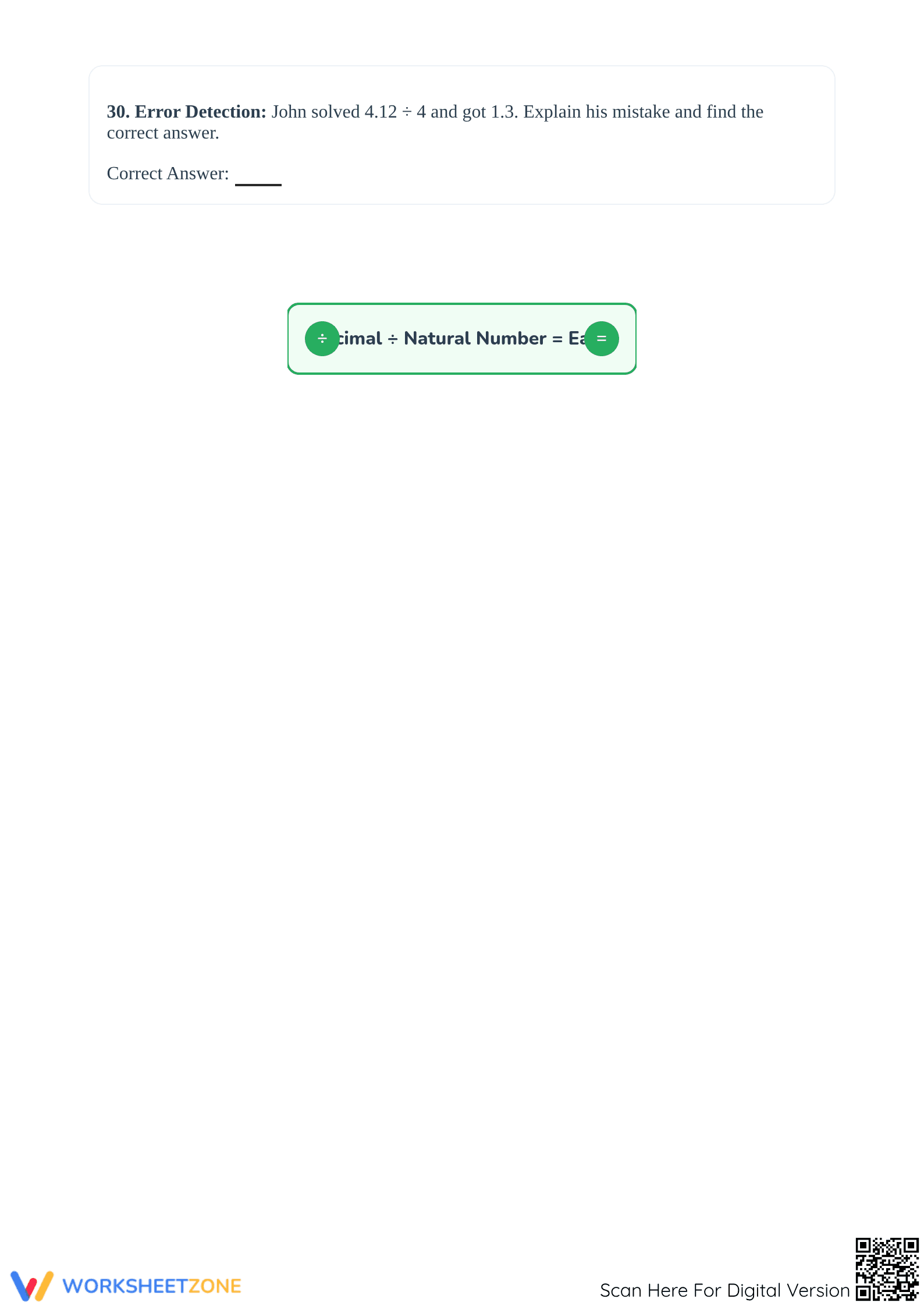 Division of Decimals Worksheet | Grade 6 Math Essential - Page 4