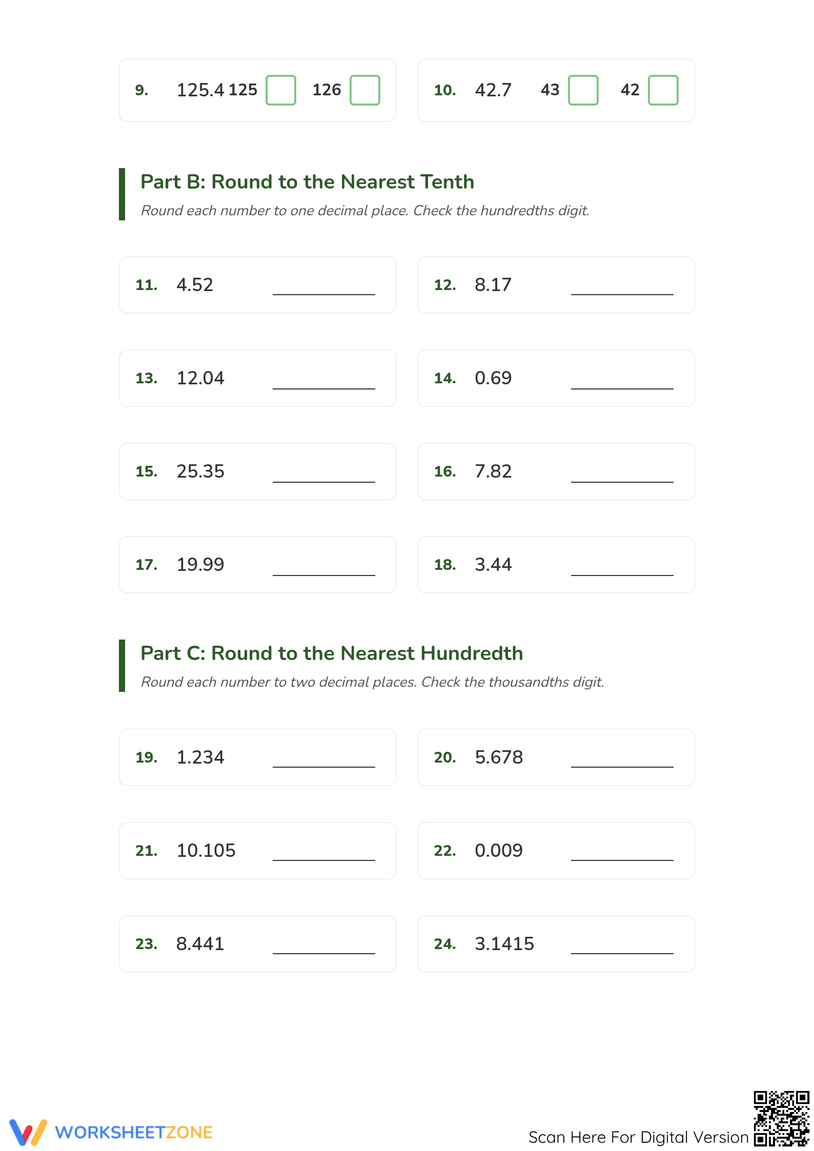 Rounding Decimals Worksheet | Essential Grade 5 Math - Page 2