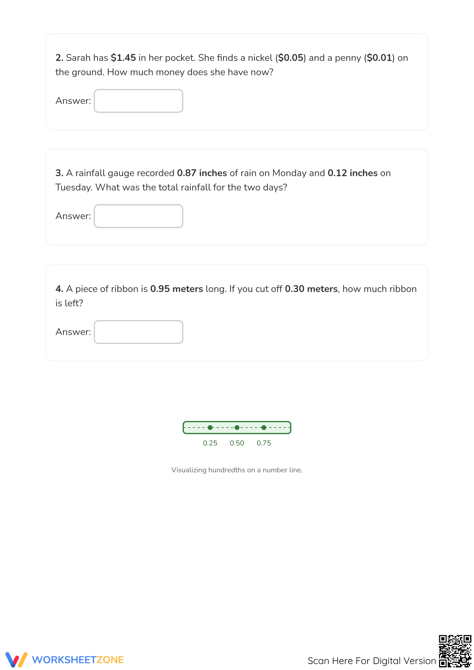 Essential Hundredths Worksheet | Grade 4 & 5 Math - Page 4