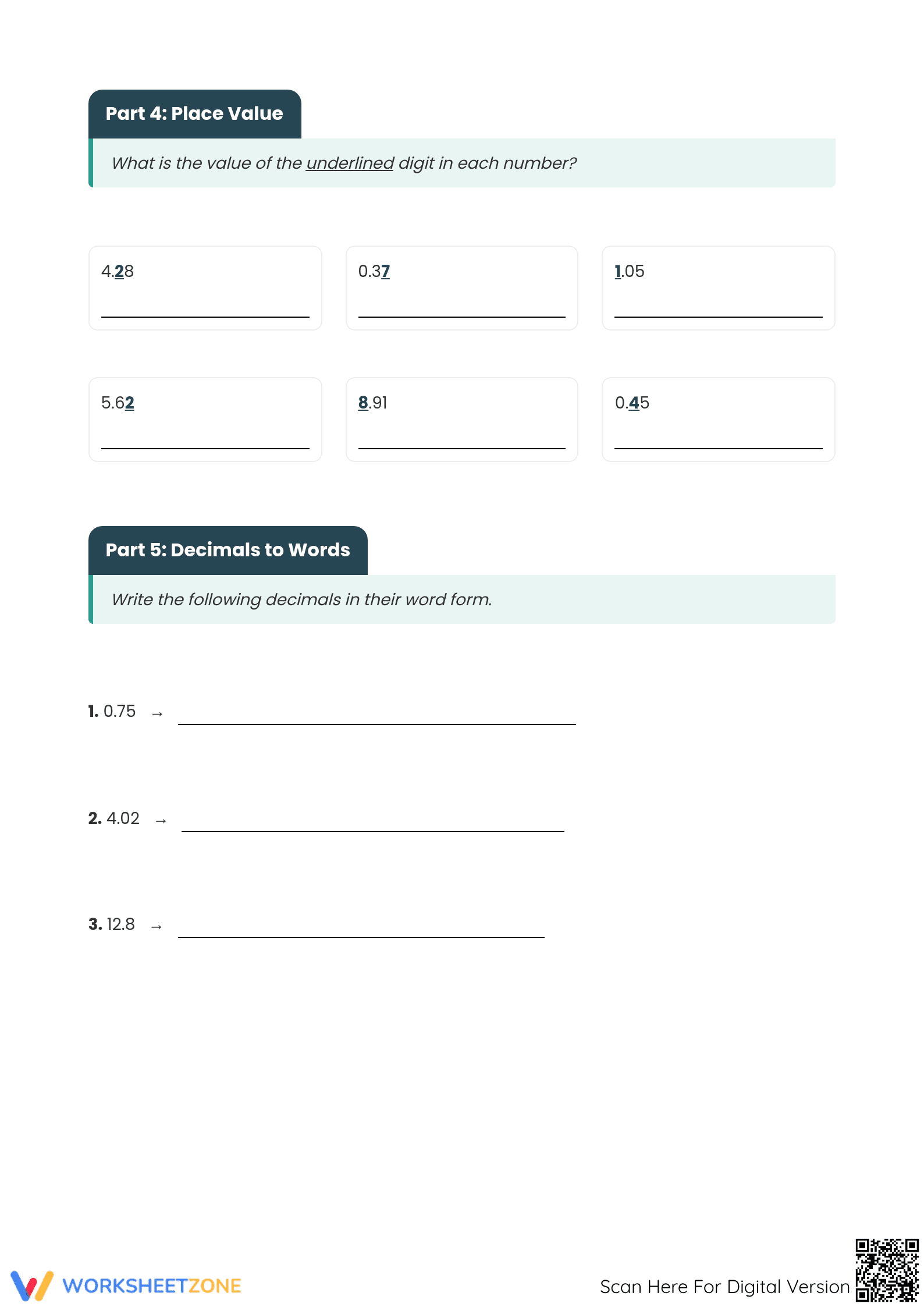 Grade 5-7 Decimal Mastery — Essential Printable Worksheet - Page 3