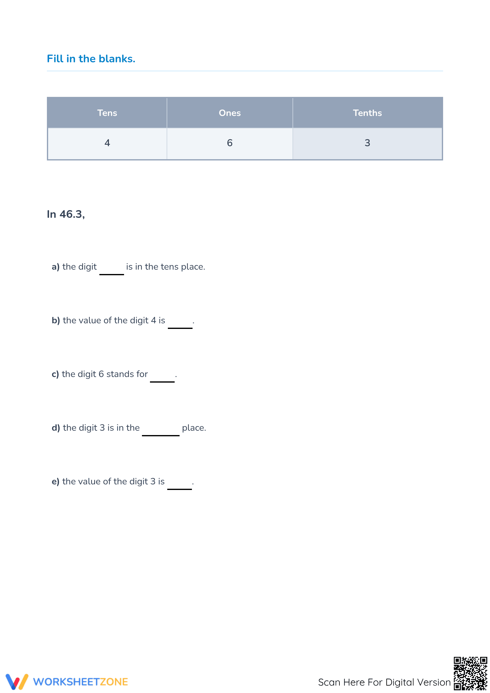 Essential Grade 4 Decimals and Fractions Aligned Worksheet - Page 3