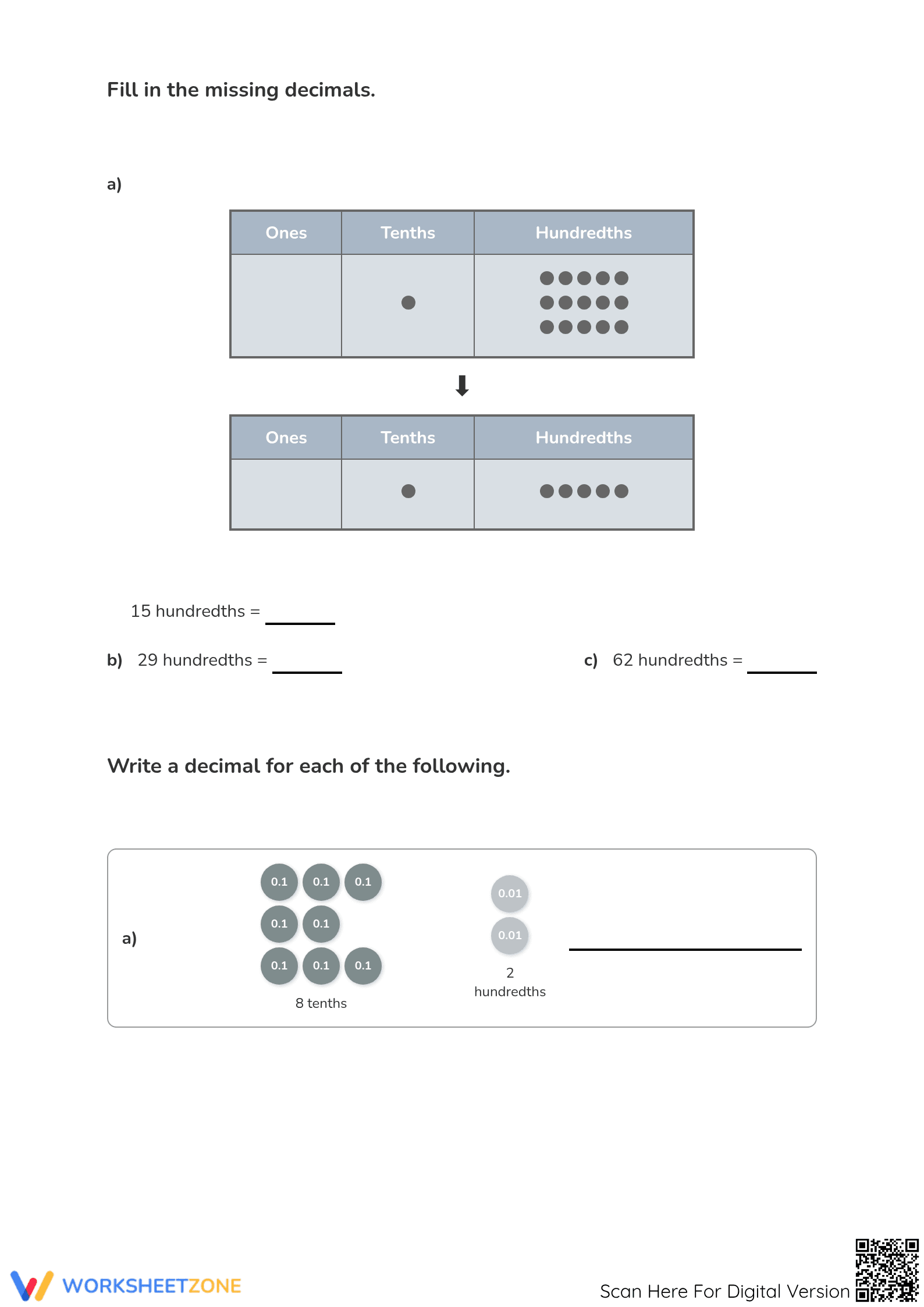 Printable Decimals Worksheet | Grade 4 & 5 Essential Math - Page 3