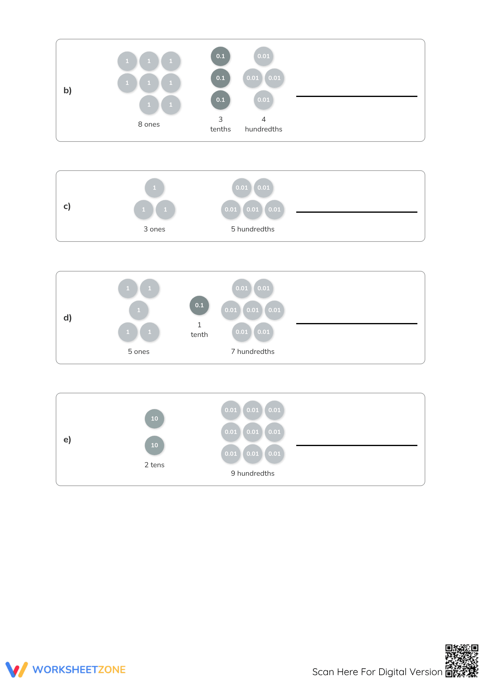 Printable Decimals Worksheet | Grade 4 & 5 Essential Math - Page 4