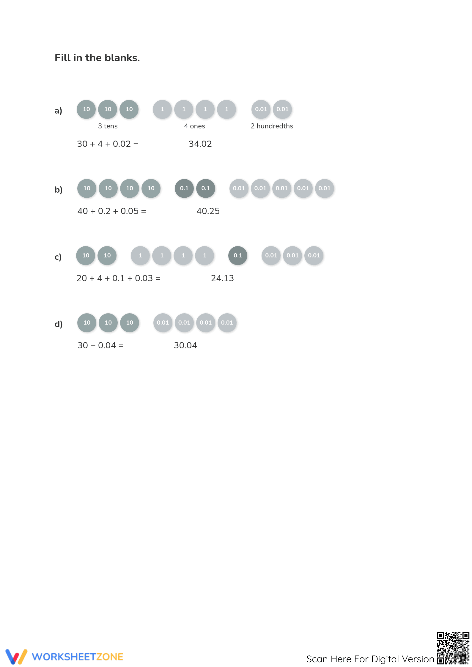 Printable Decimals Worksheet | Grade 4 & 5 Essential Math - Page 5