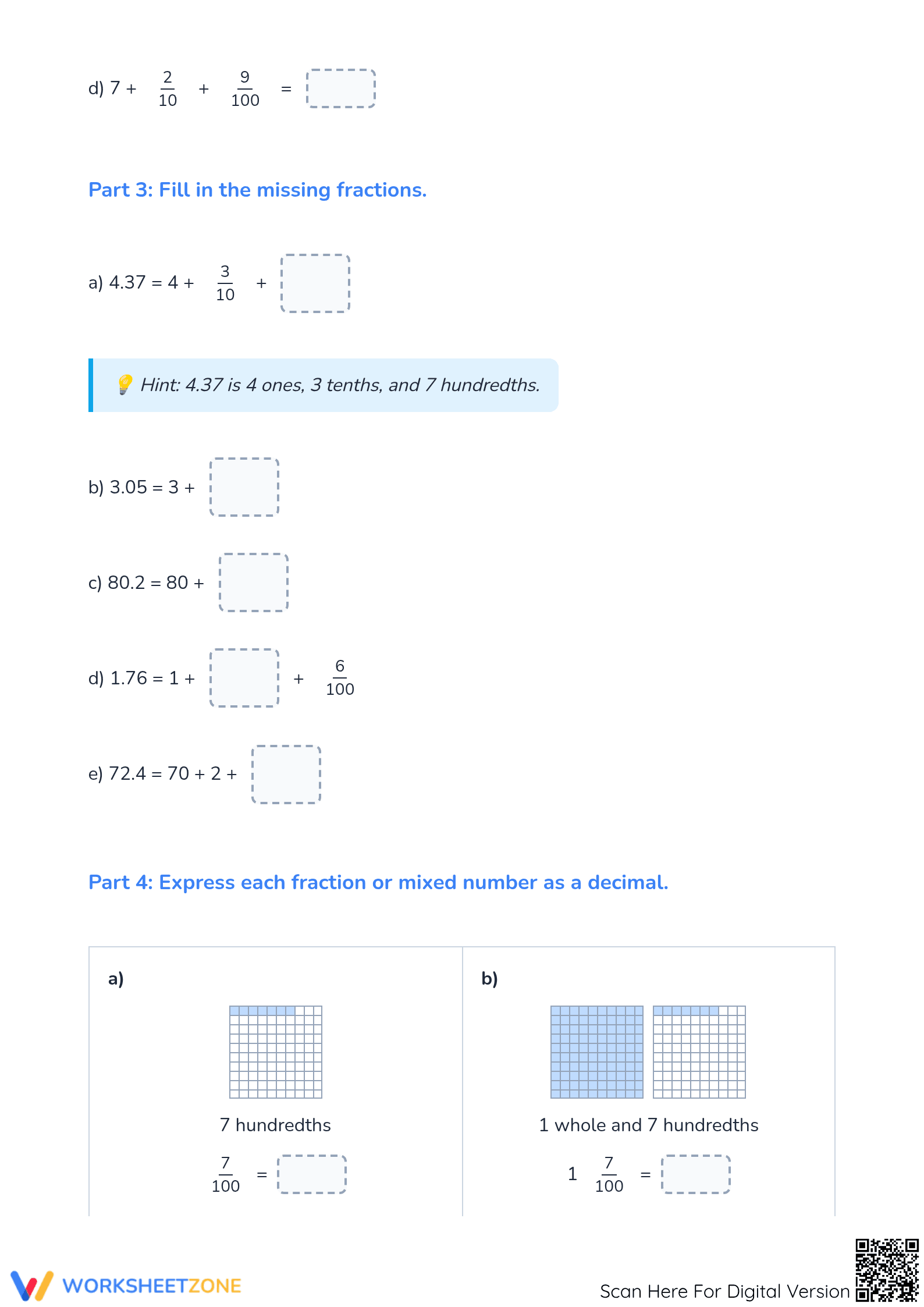Essential Decimals Practice Worksheet | Grade 4 Aligned - Page 2