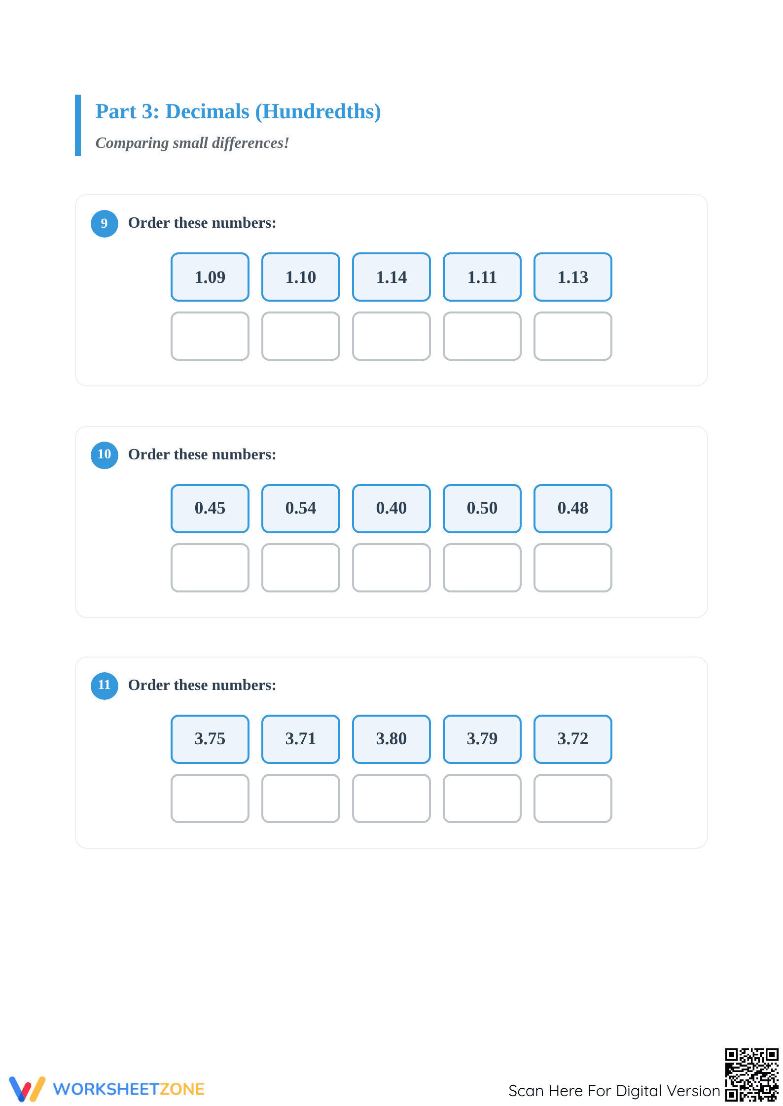 Grade 1 Descending Order — Printable No-Prep Worksheet - Page 4