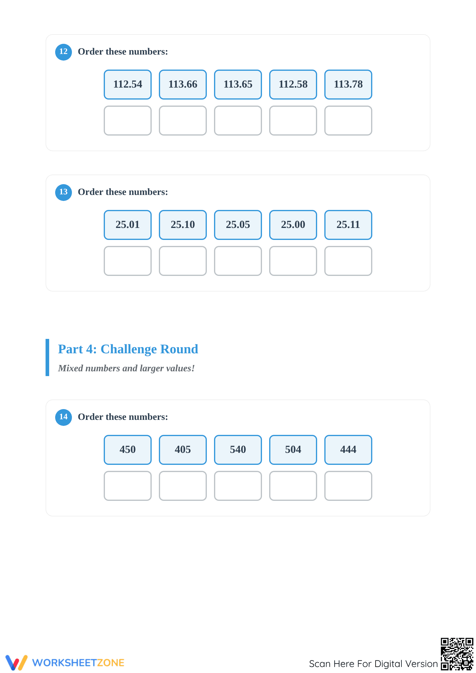 Grade 1 Descending Order — Printable No-Prep Worksheet - Page 5