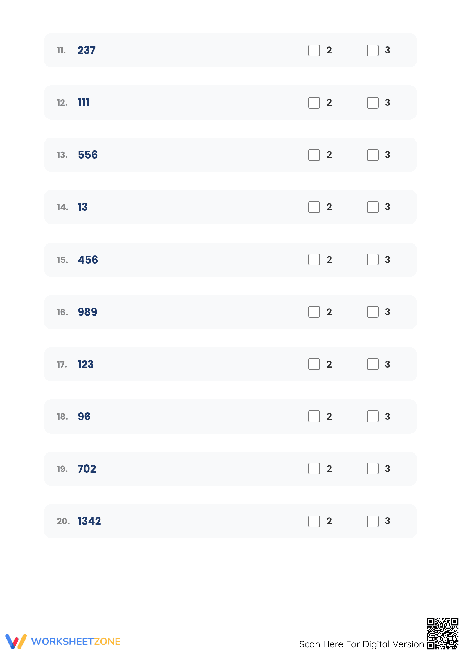 Essential Divisibility Rules 2 & 3 Worksheet | Grade 4-6 - Page 3