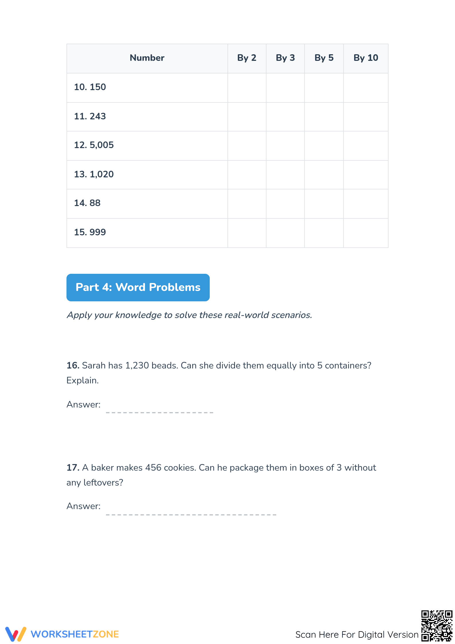 Printable Divisibility Rules Worksheet | Grade 5 Math - Page 4