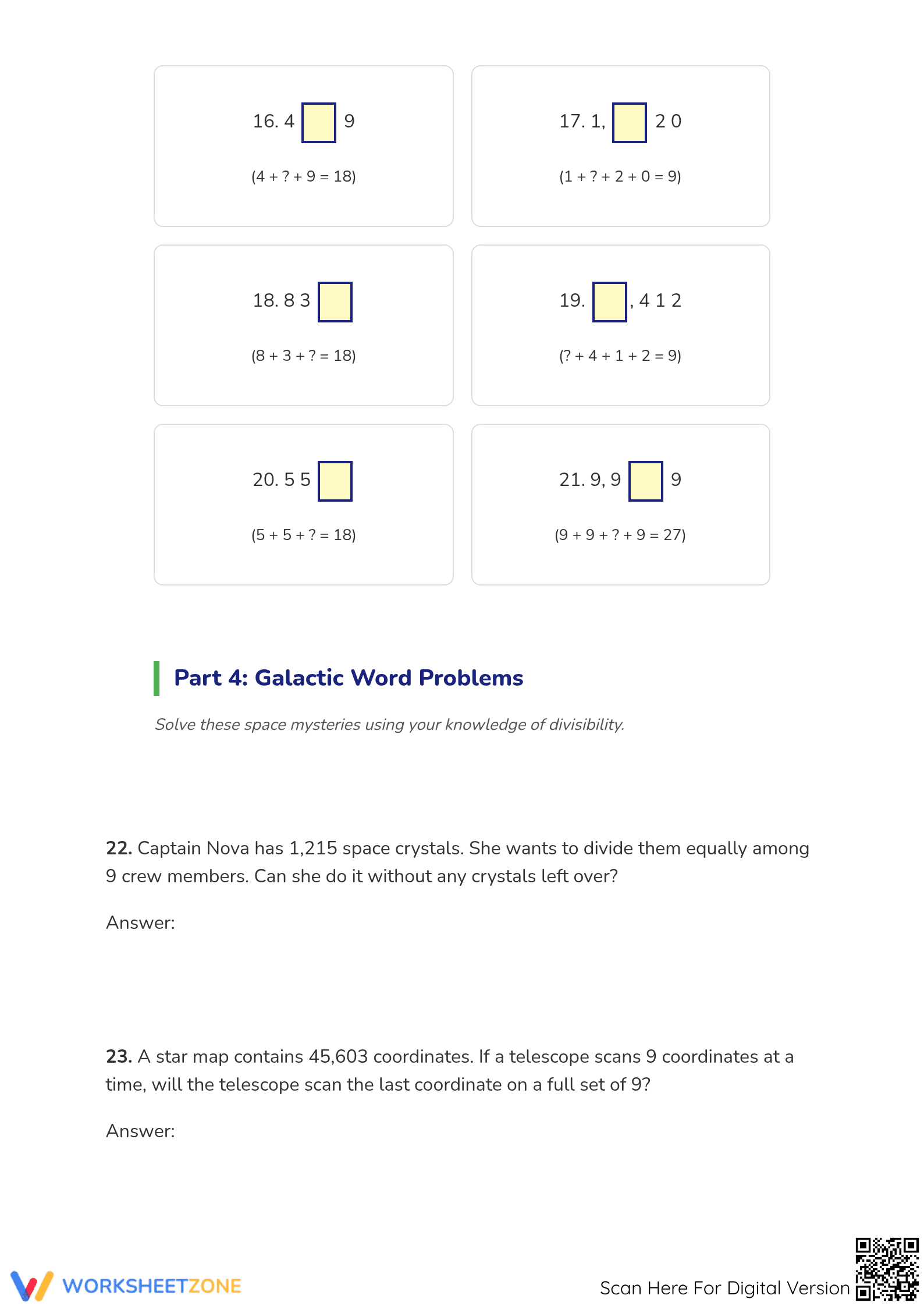 Essential Divisibility by 9 Worksheet | Grade 4 Printable - Page 4