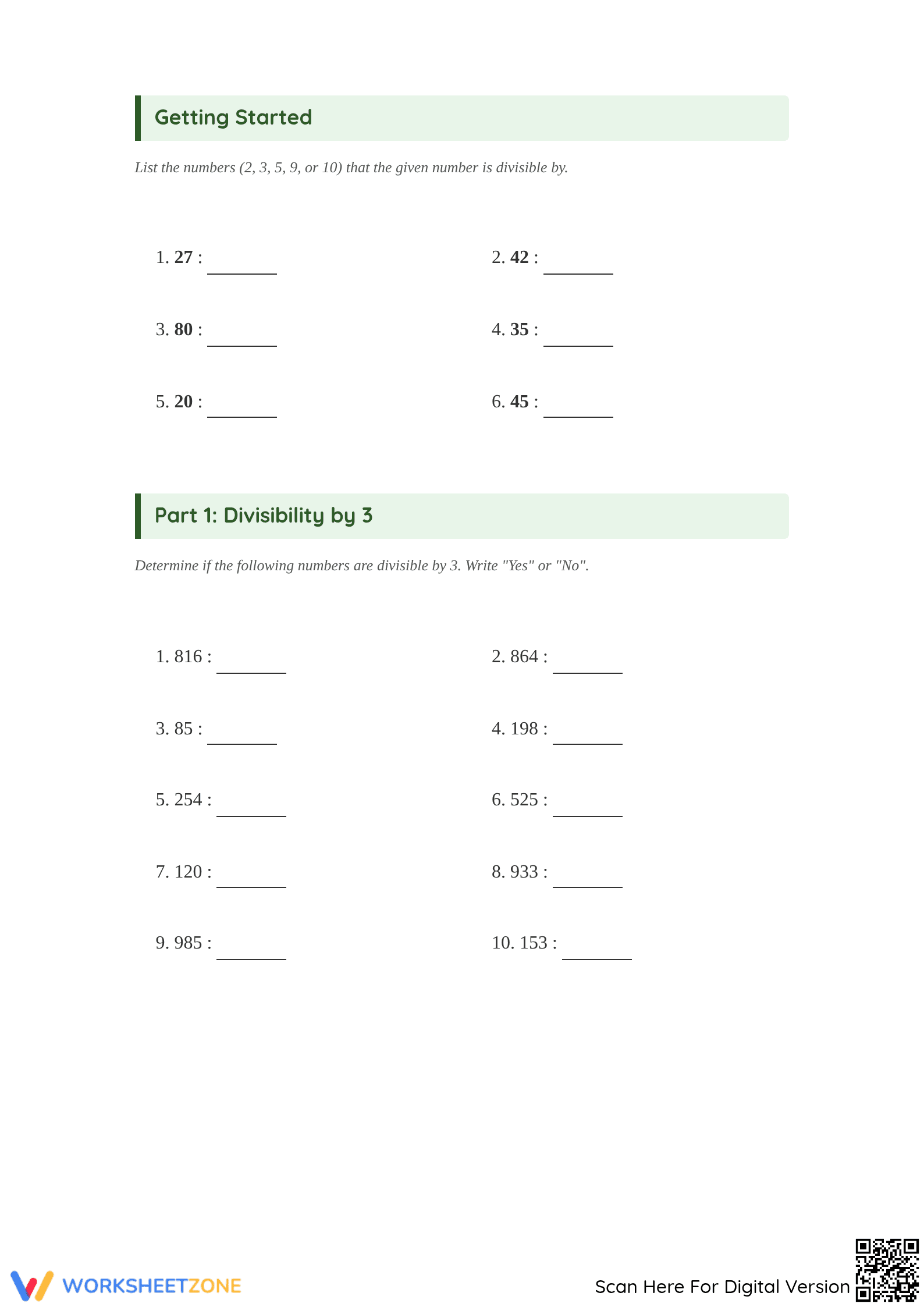 Essential Divisibility Rules 2, 3, and 5 Worksheet | Grade 4 - Page 2