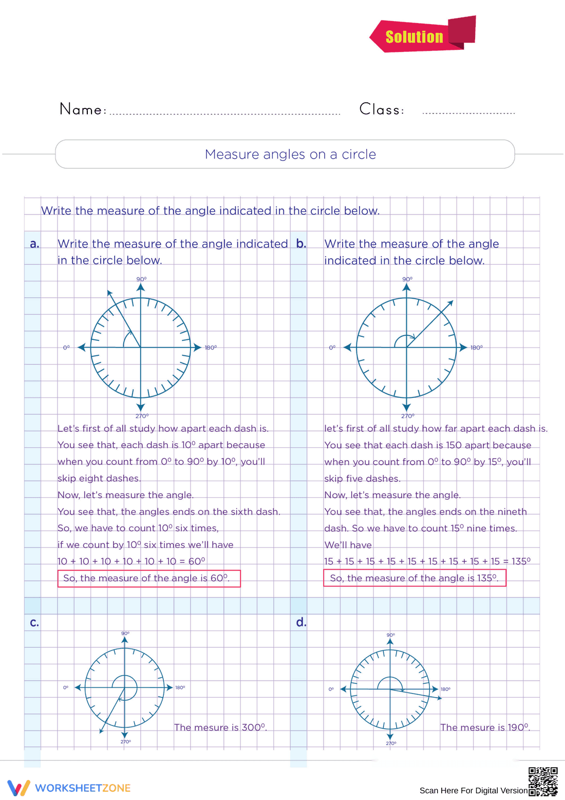 Printable Measuring Angles Worksheet | Grade 4 Math - Page 2