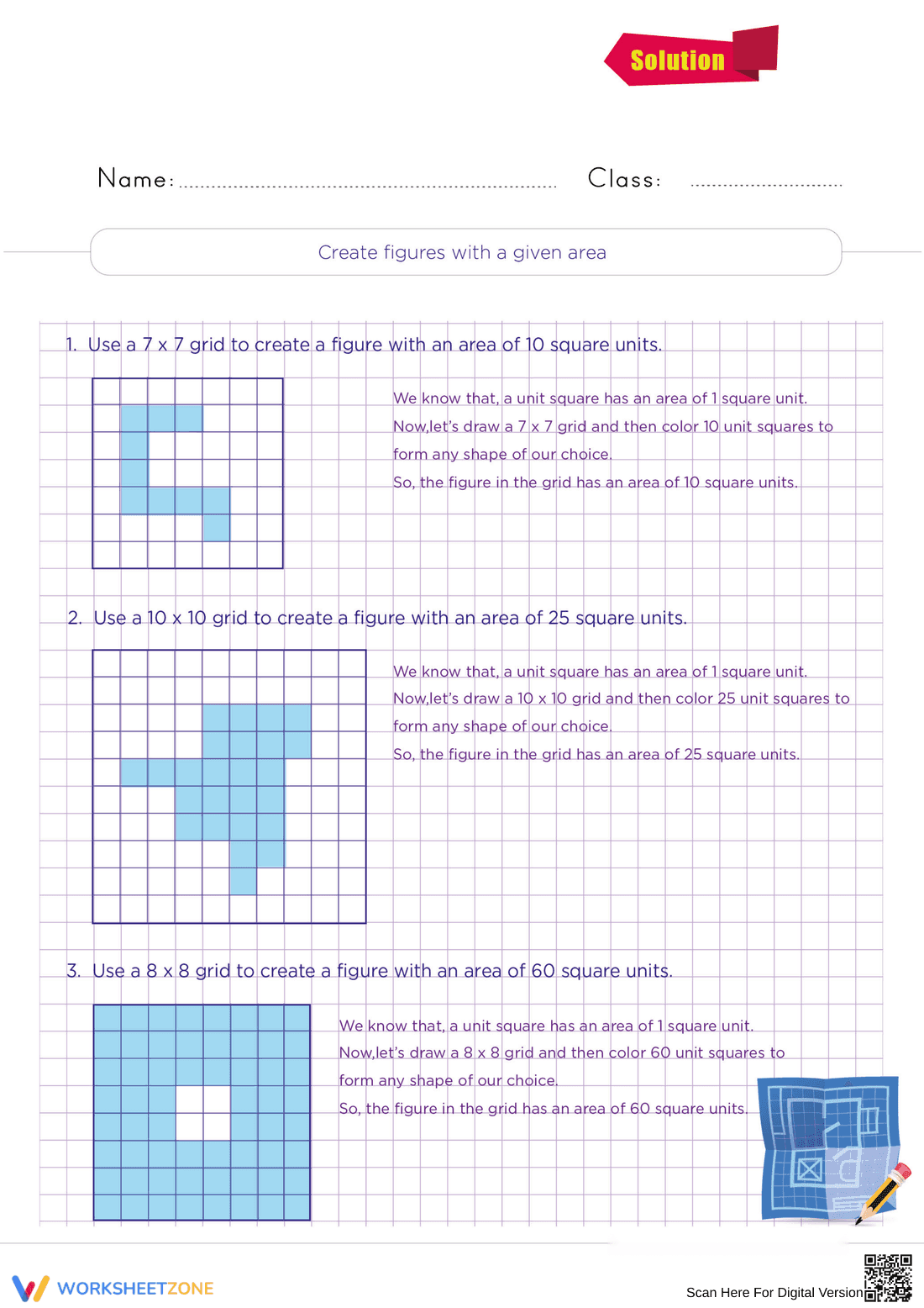 Essential Area Drawing Worksheet | Grade 3 Math Practice - Page 2