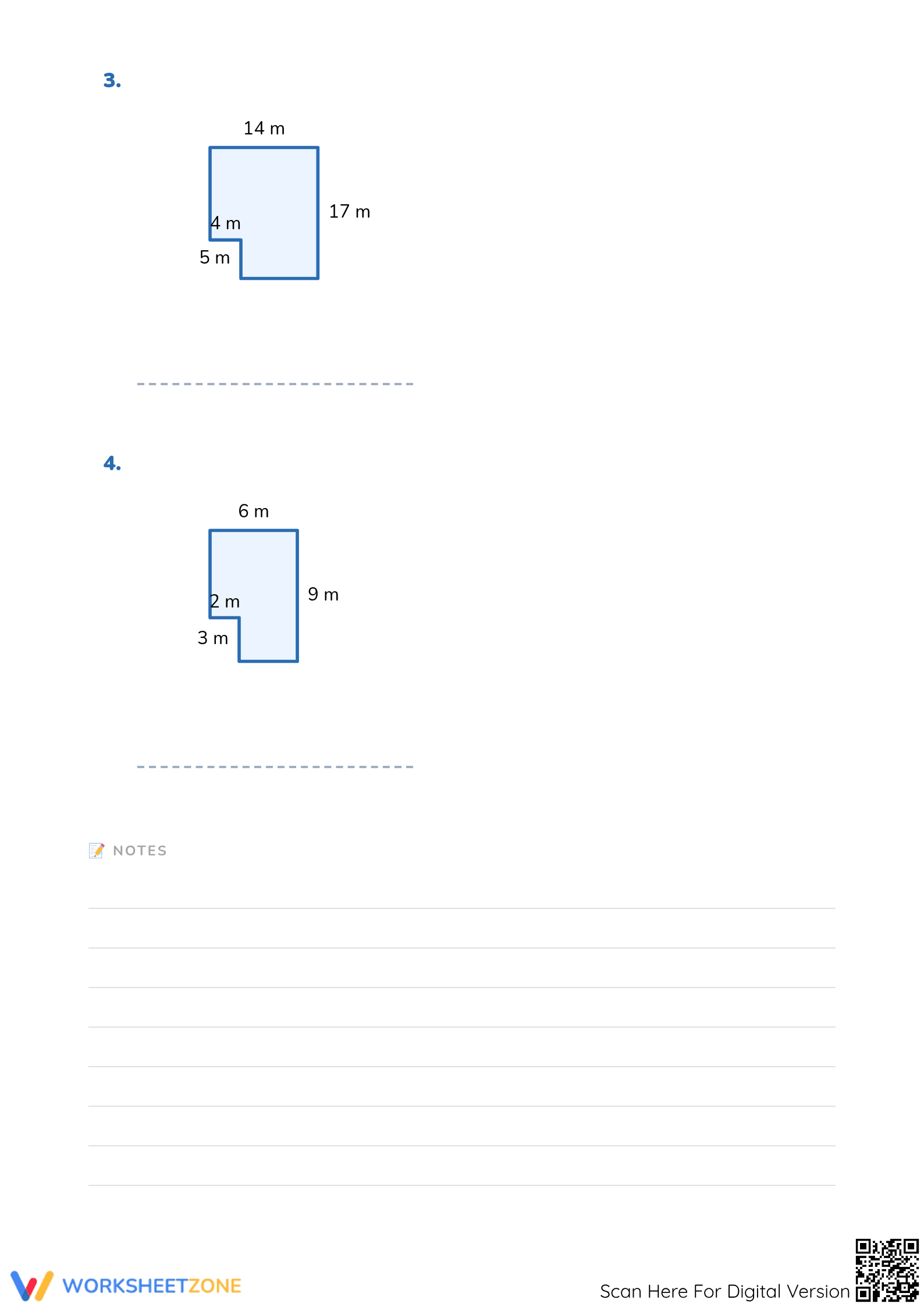 Grade 4-6 Area & Perimeter — Printable No-Prep Worksheet - Page 2