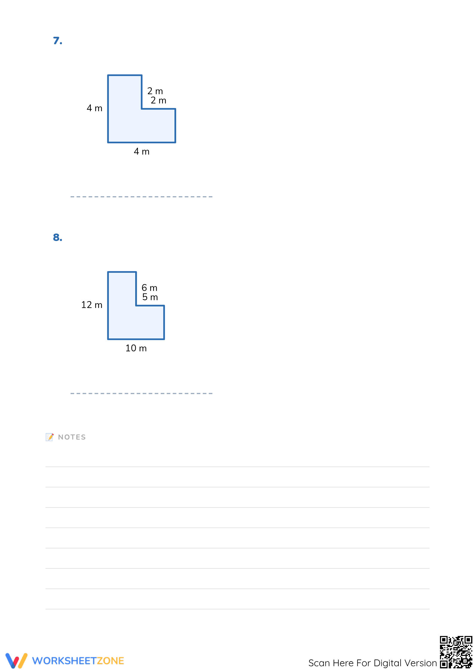 Grade 4-6 Area & Perimeter — Printable No-Prep Worksheet - Page 4