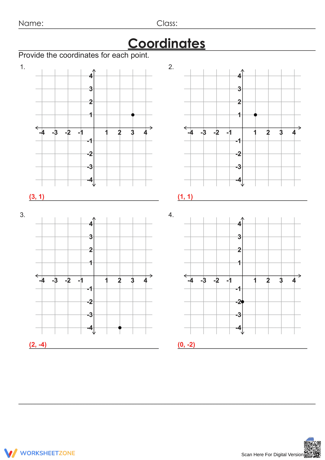 Grade 5 Coordinates — Printable No-Prep Worksheet - Page 2