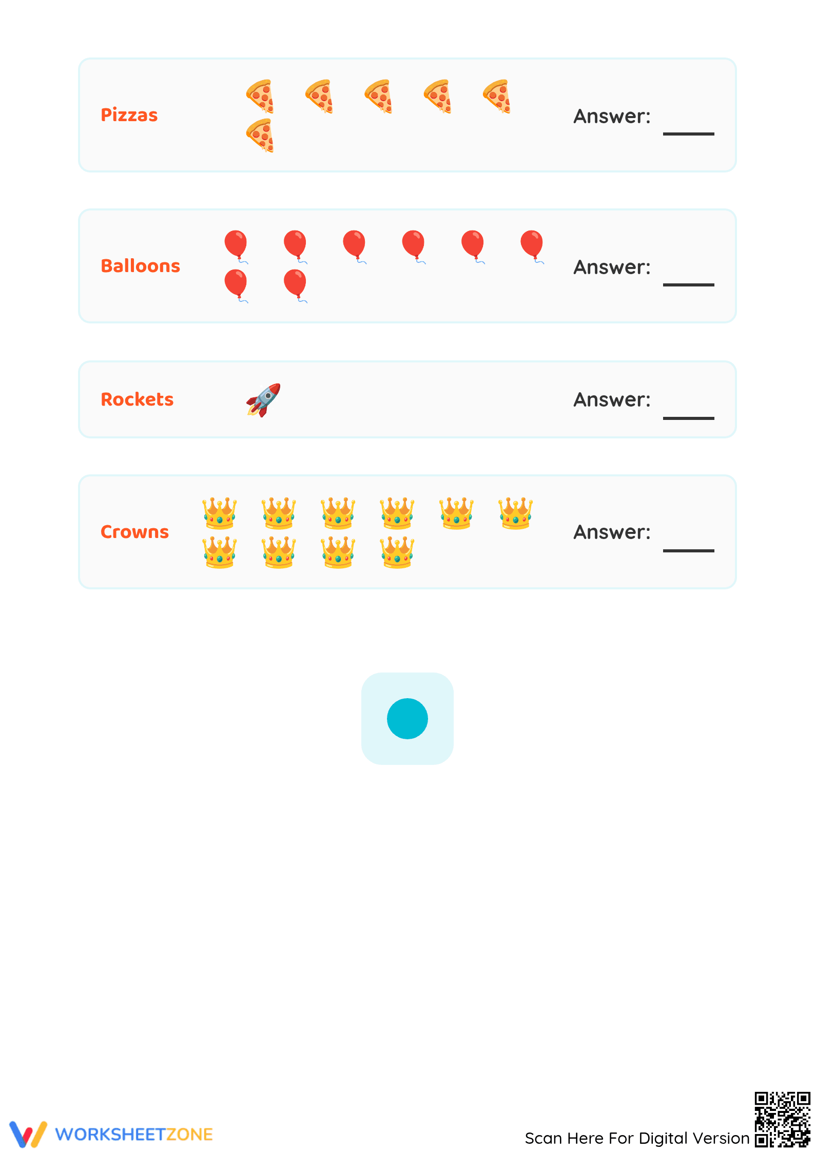 Printable Counting 1-10 Worksheet | Grade K Math - Page 4