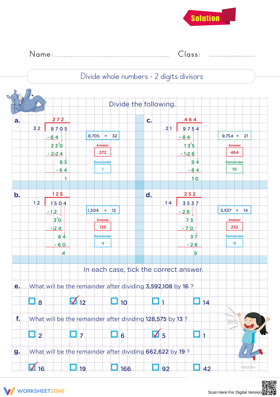 Printable Long Division Worksheet | Grade 5 Math - Page 2