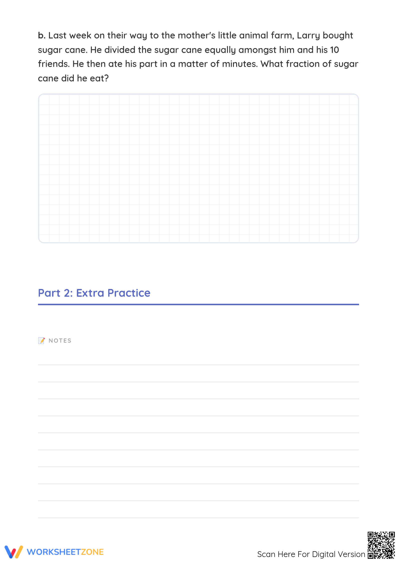 Grade 5 Fractions — Printable No-Prep Word Problems - Page 2