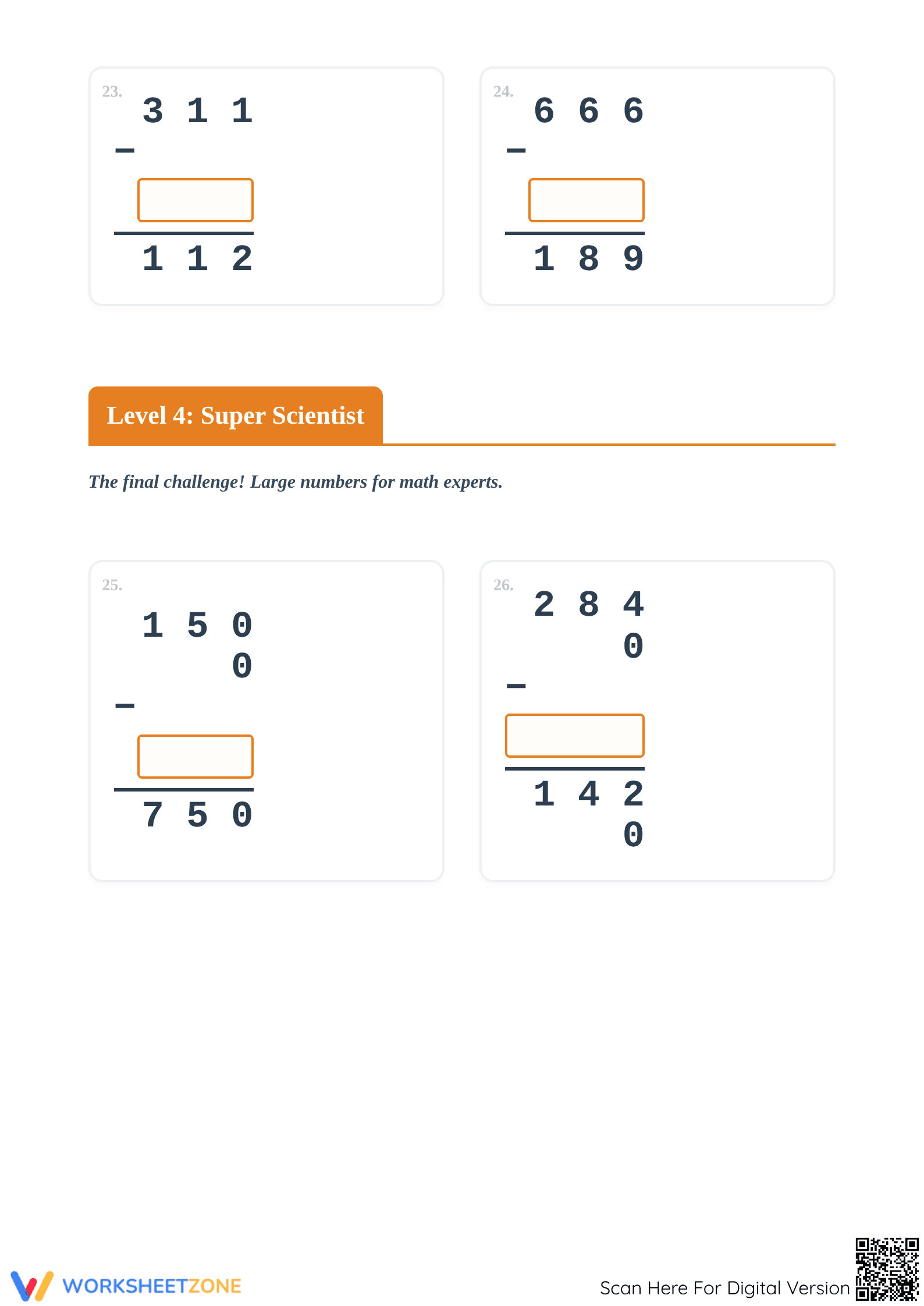 Printable Missing Number Subtraction Worksheet | Grade 2 - Page 5