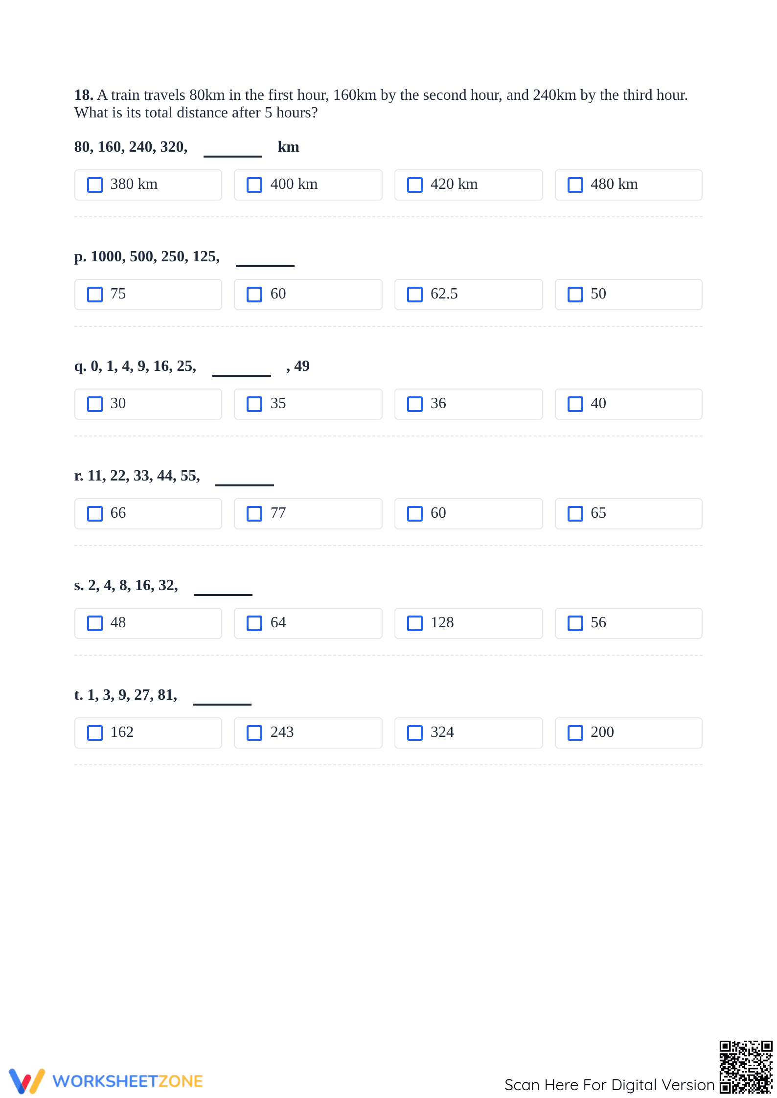 Printable Number Patterns Worksheet | Grade 6-9 Math Guide - Page 5