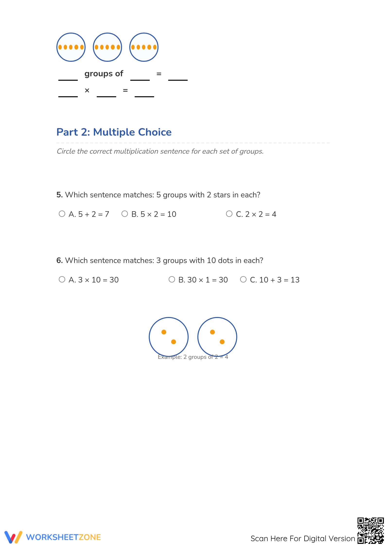 Grade 3 Multiplication — Printable No-Prep Worksheet - Page 2