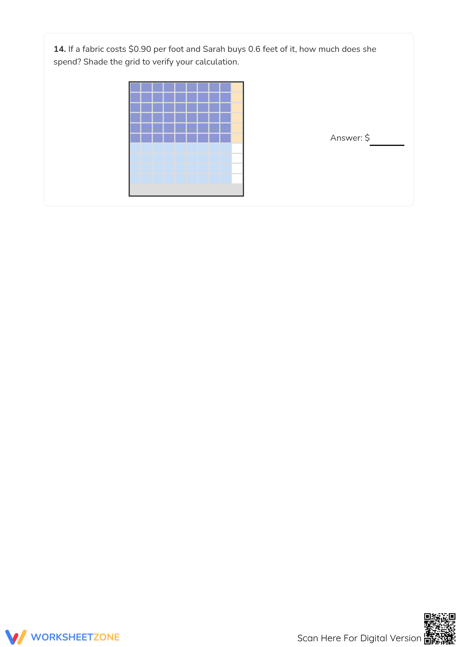 Multiply decimals using grids - Page 5