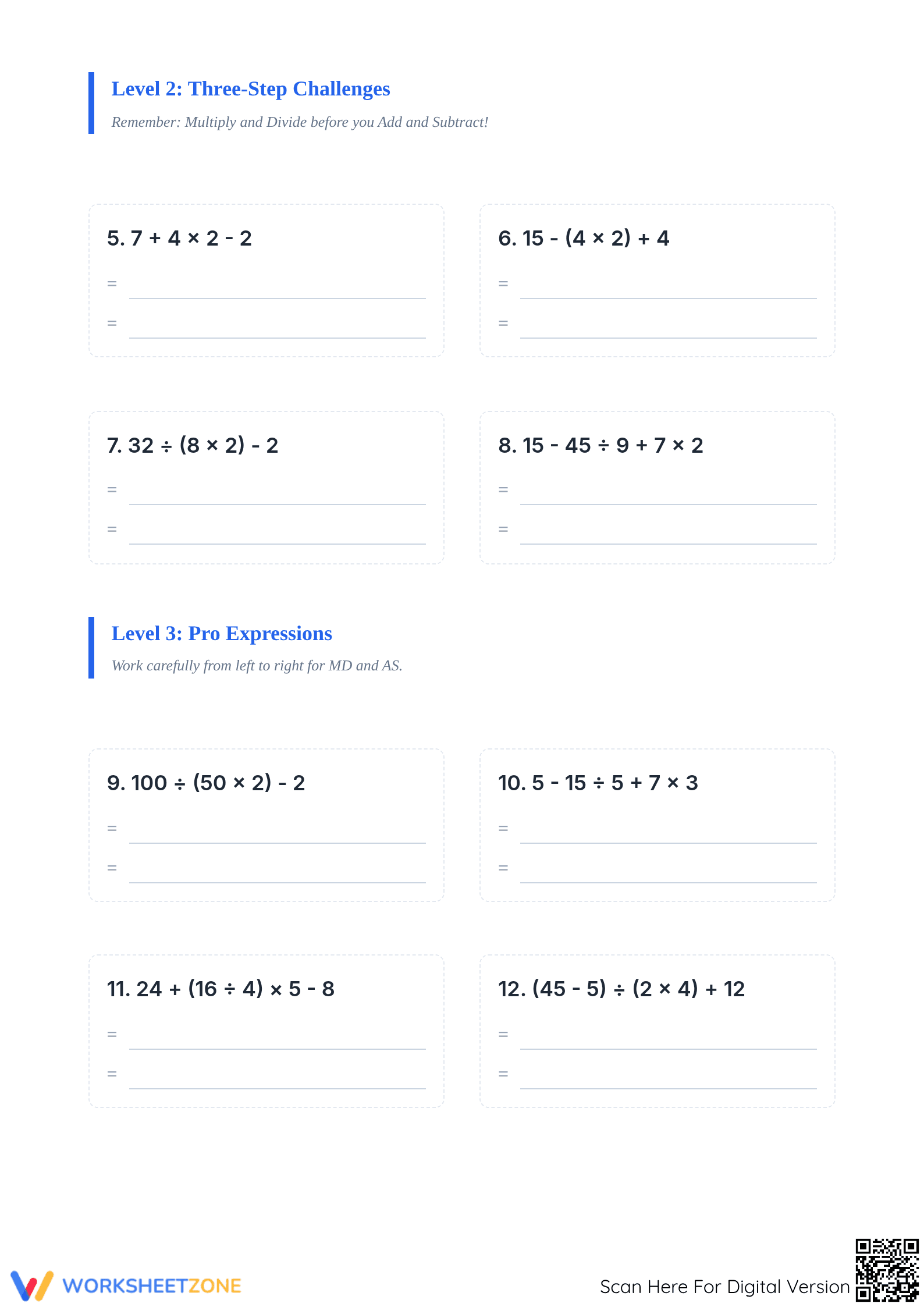 5.OA.A.1 Worksheet: Order of Operations — Grade 5 Aligned - Page 2