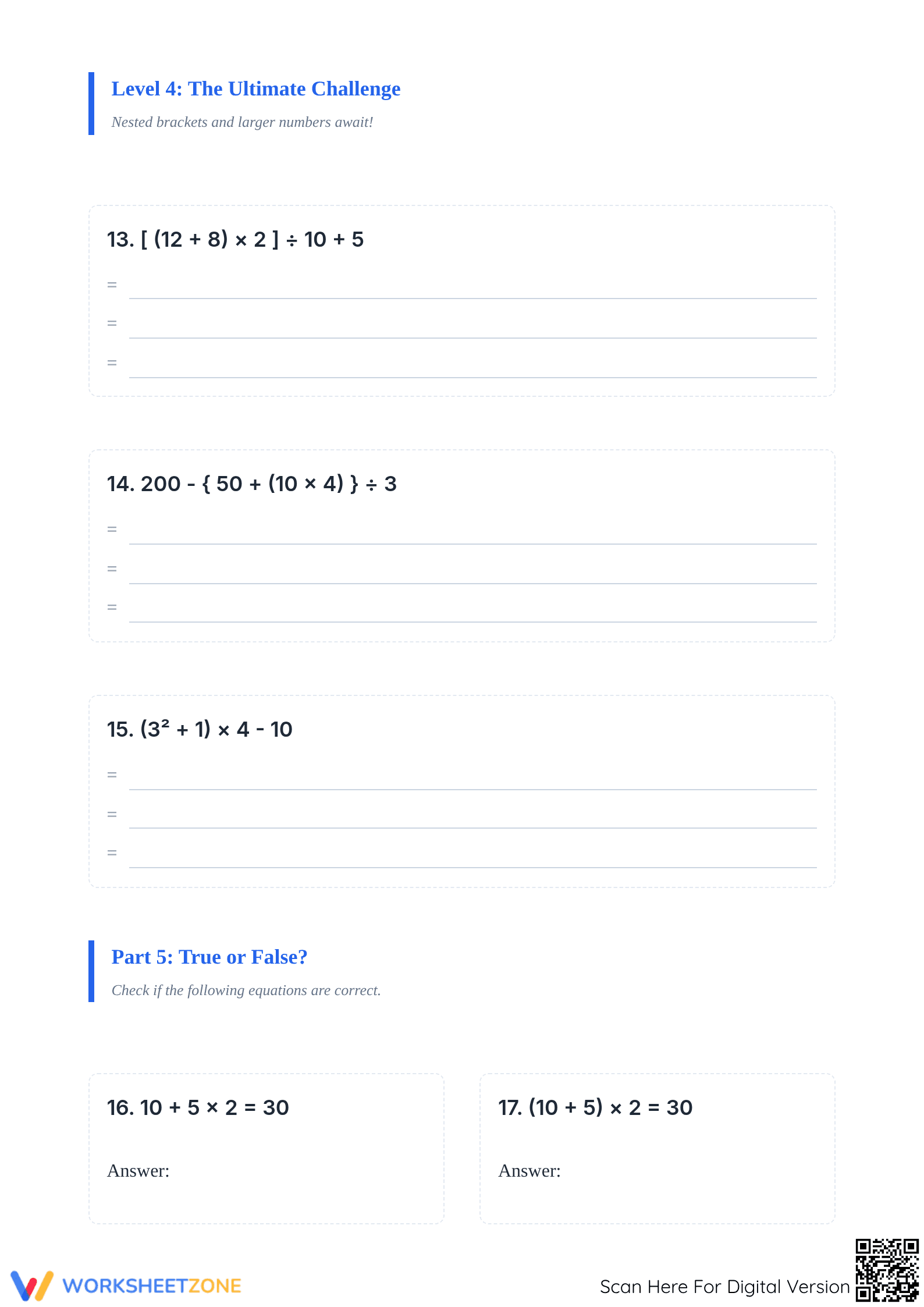 5.OA.A.1 Worksheet: Order of Operations — Grade 5 Aligned - Page 3