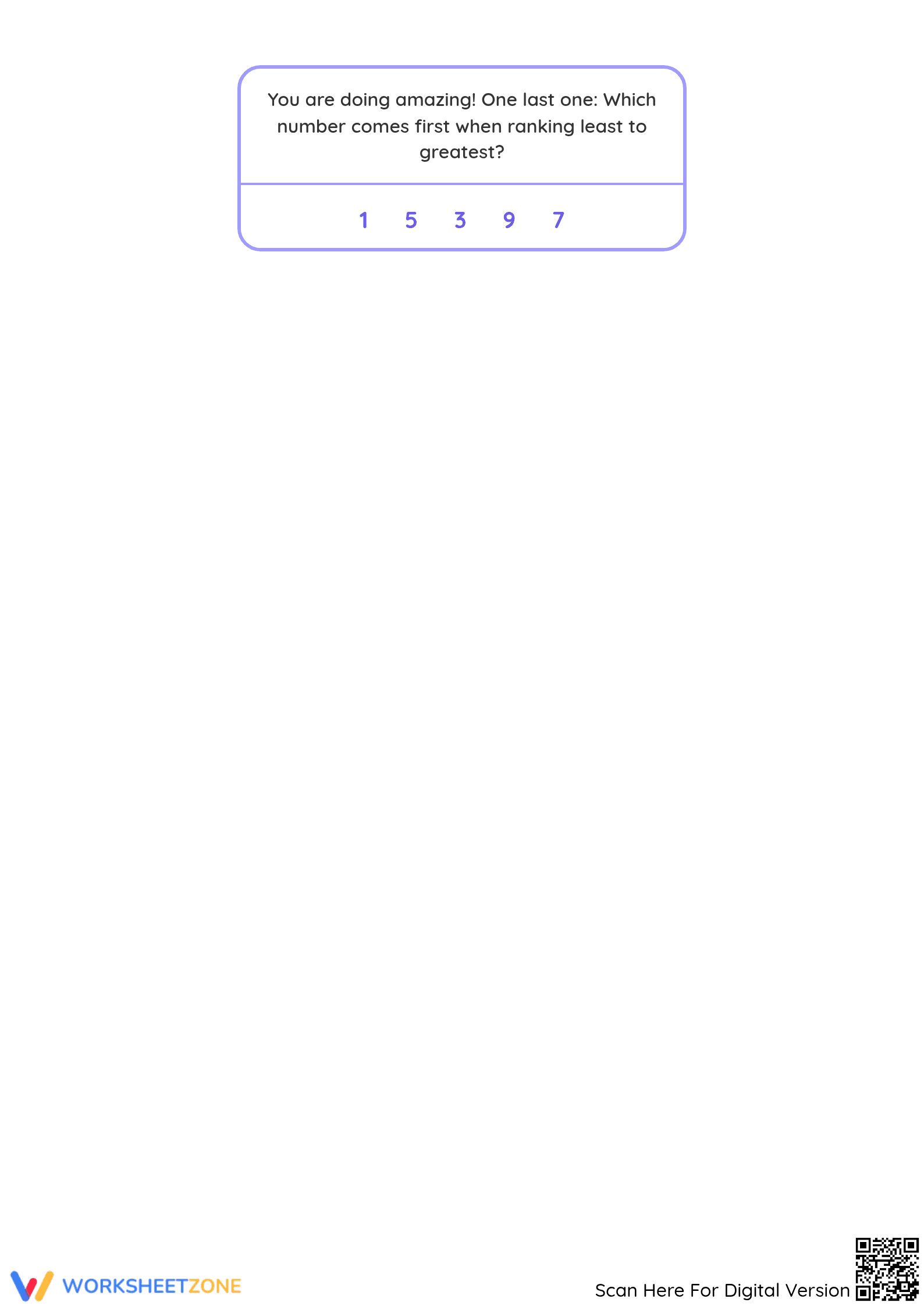 Grade 2 Ordering Numbers — Printable No-Prep Worksheet - Page 4