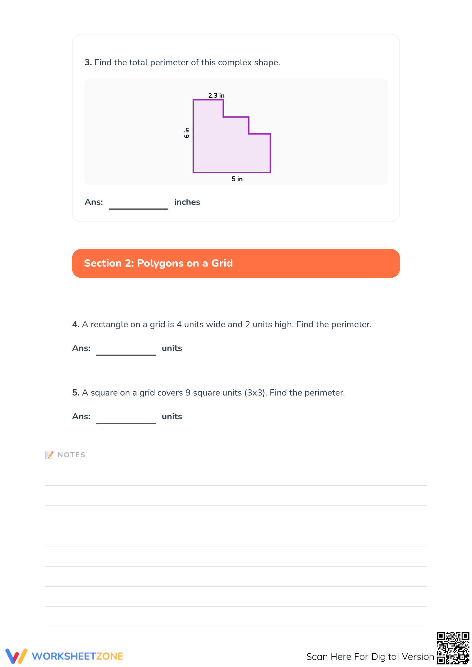 Printable Perimeter of Polygons Worksheet | Grade 3 Math - Page 2