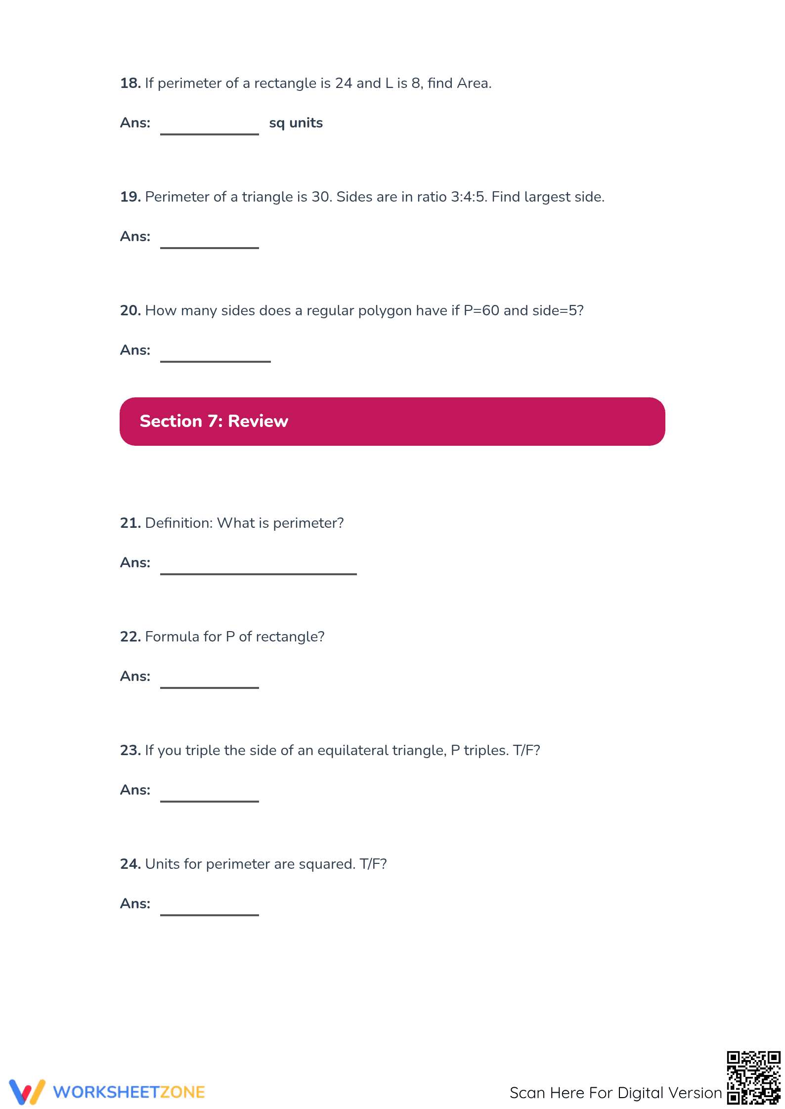 Printable Perimeter of Polygons Worksheet | Grade 3 Math - Page 5