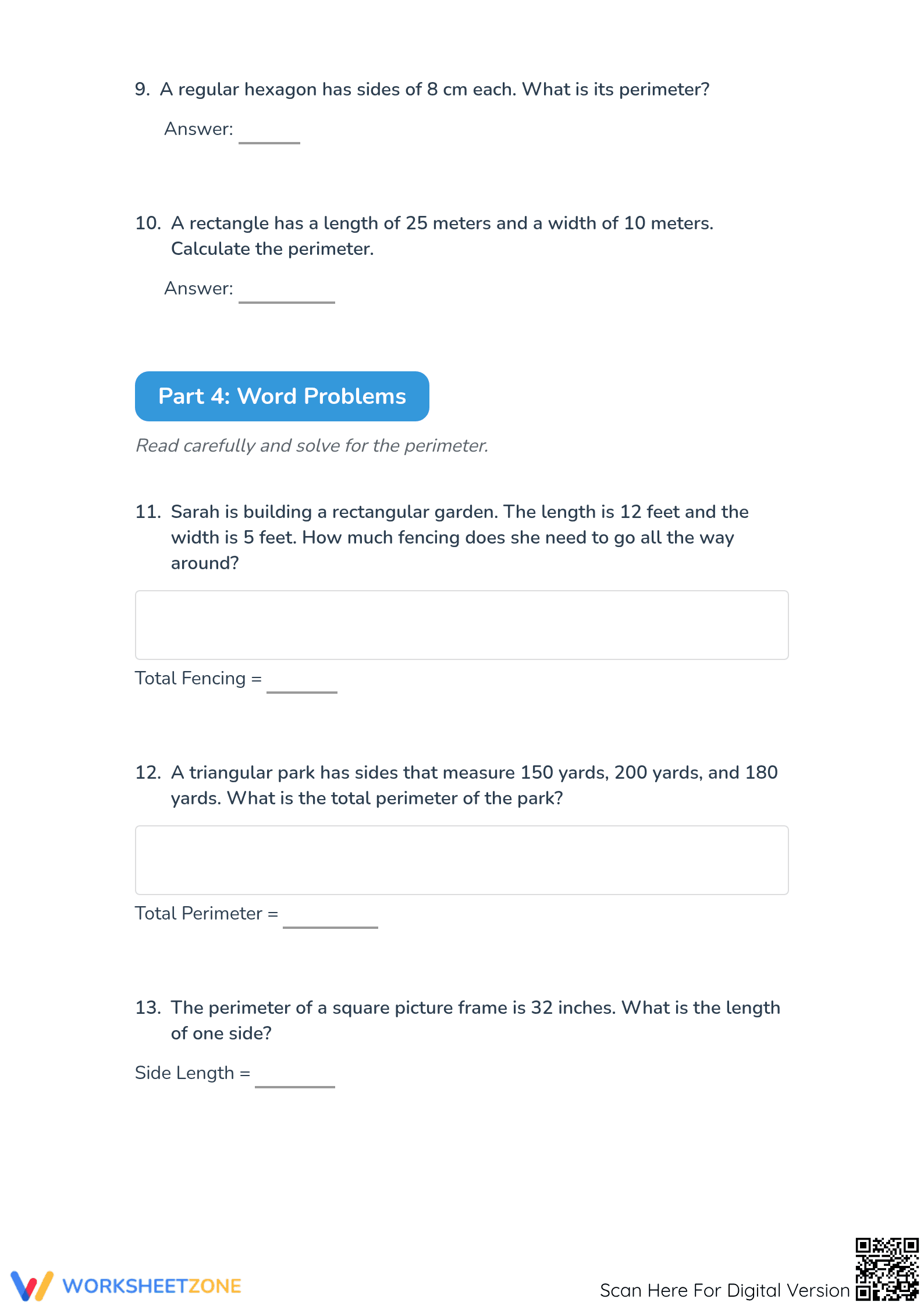 Printable Perimeter Worksheet | Grade 3 Math Guide - Page 4