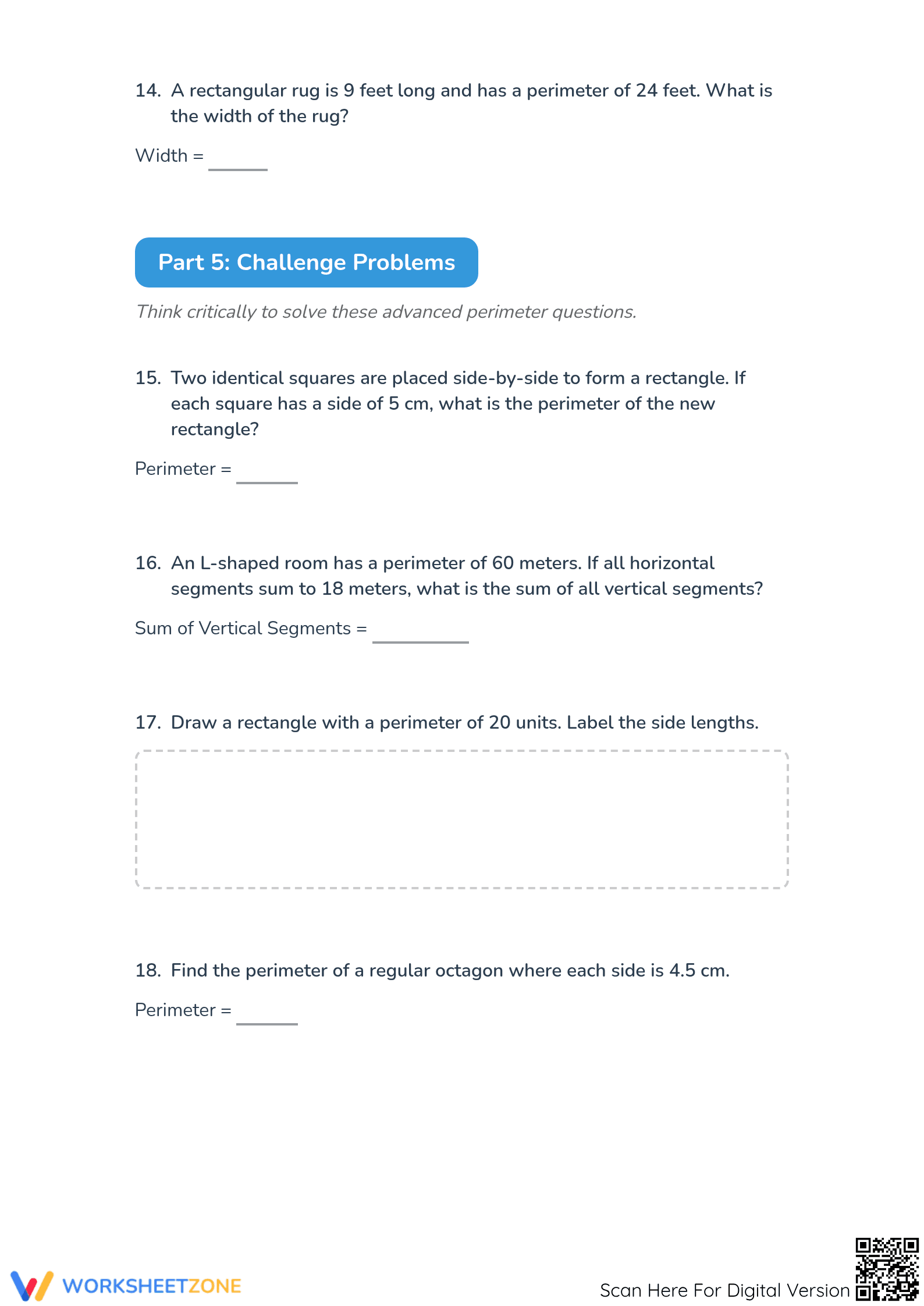 Printable Perimeter Worksheet | Grade 3 Math Guide - Page 5