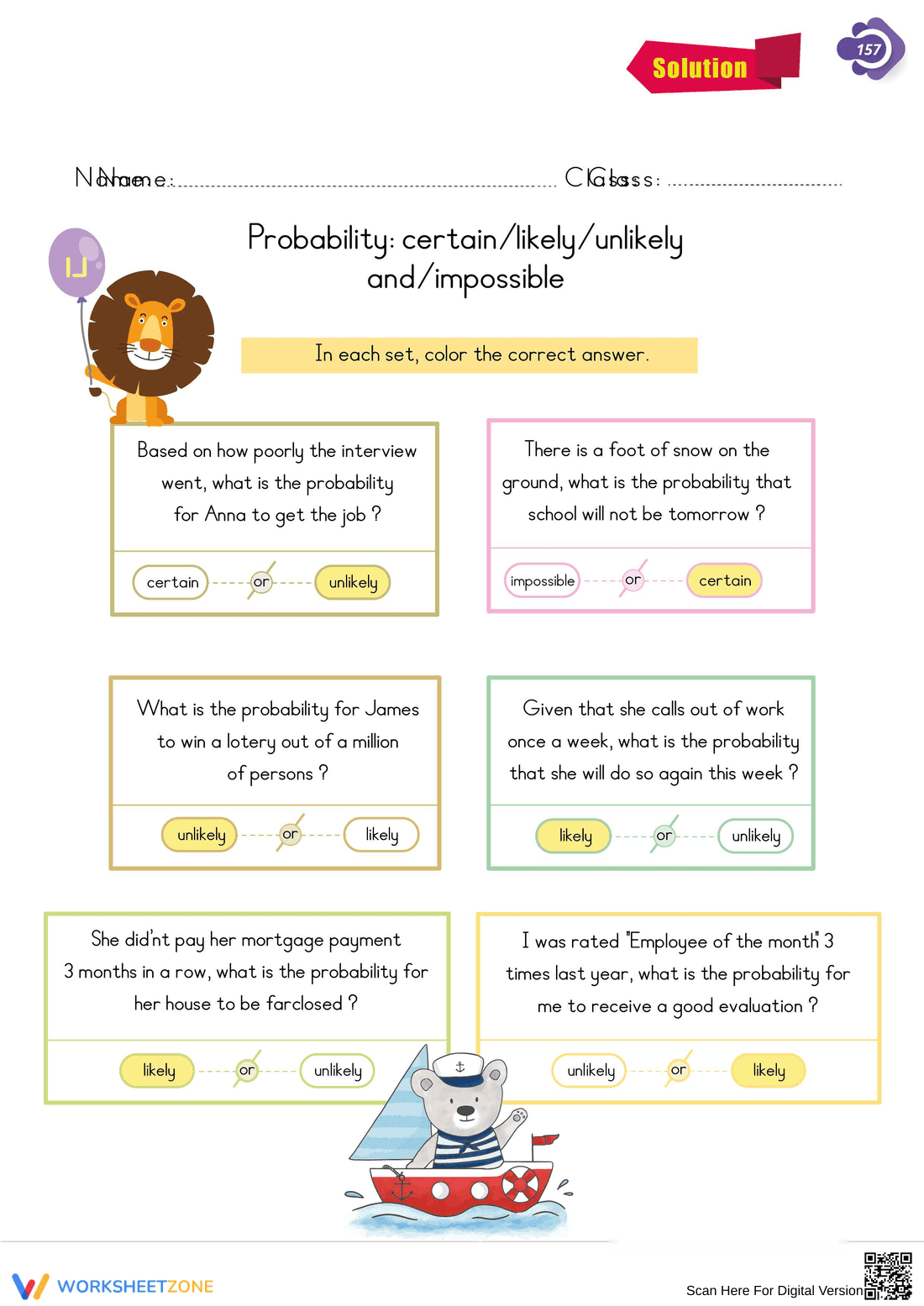 Probability: Certain, Likely, Unlikely, Impossible - Page 2