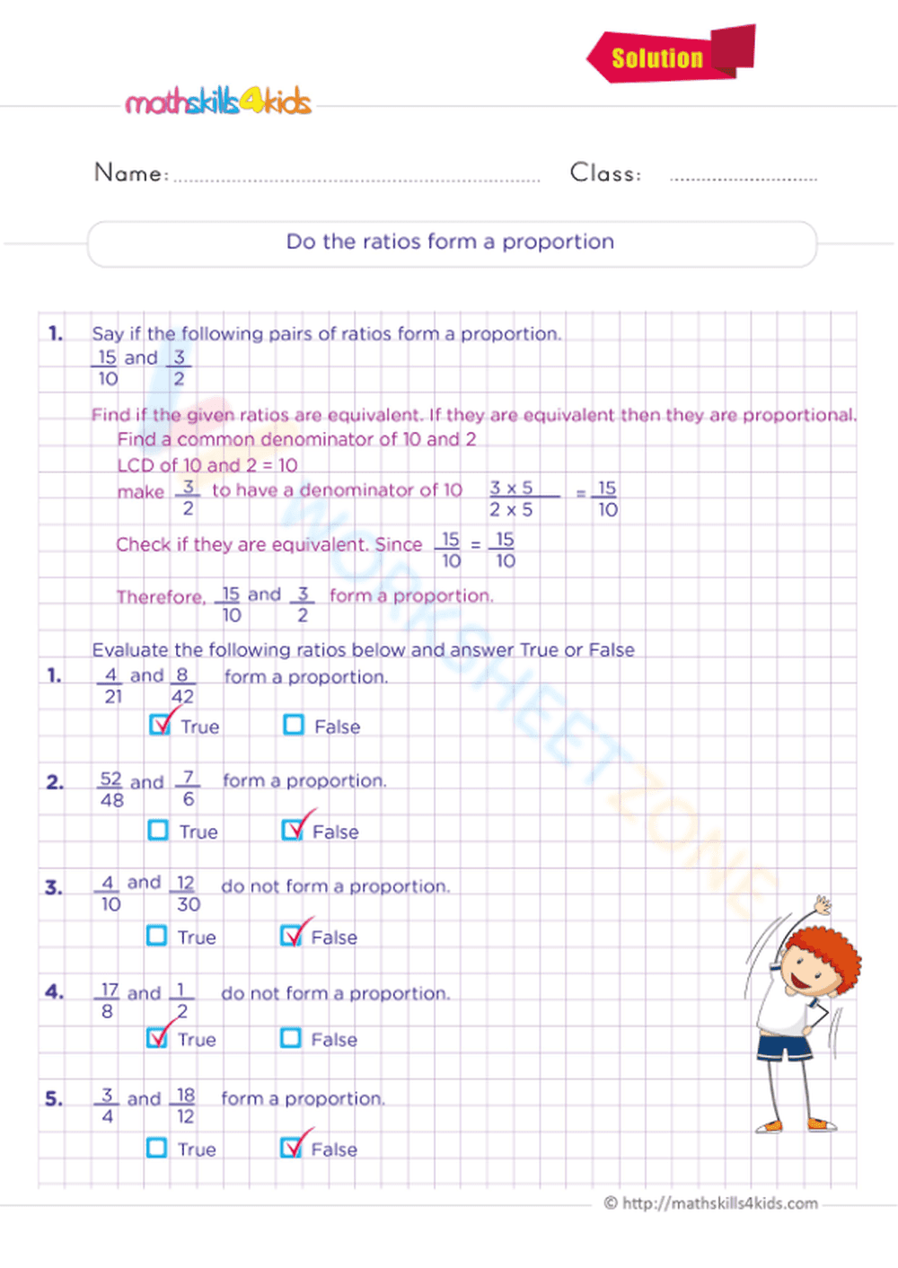 Grade 6 Ratios — Printable No-Prep Worksheet - Page 2