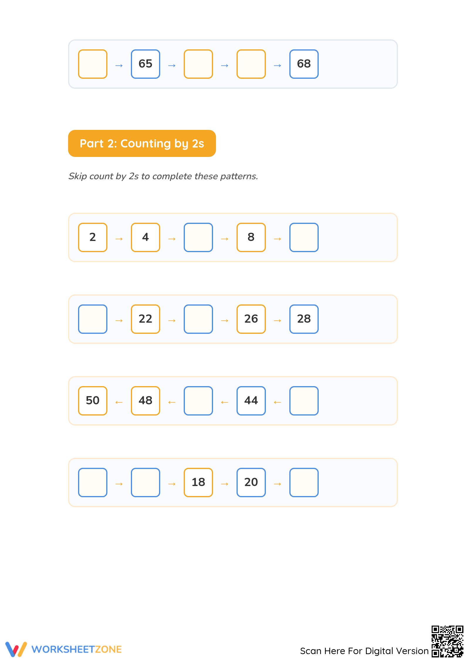 Printable Skip Counting Worksheet | Grade 2 Math - Page 2