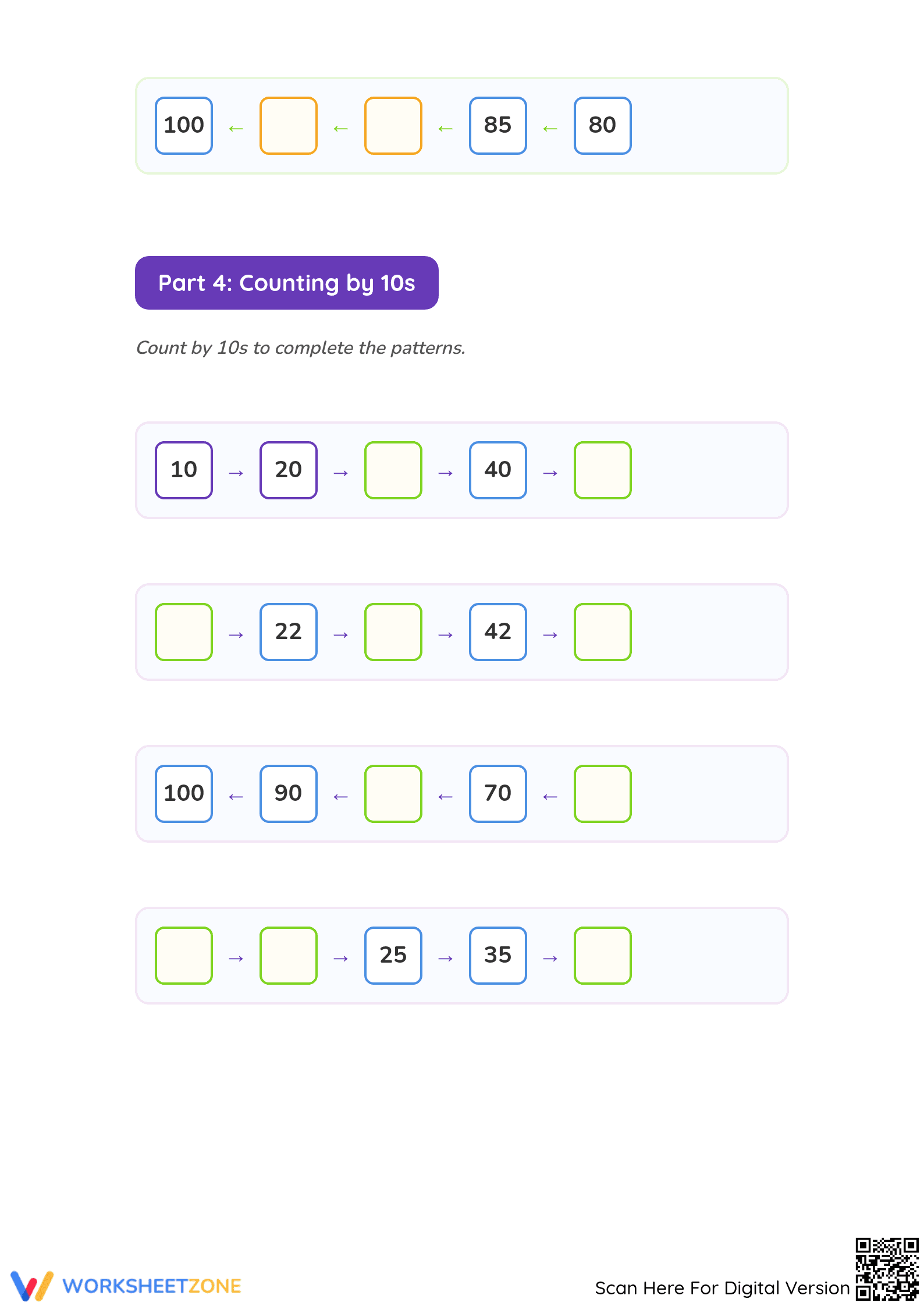 Printable Skip Counting Worksheet | Grade 2 Math - Page 4