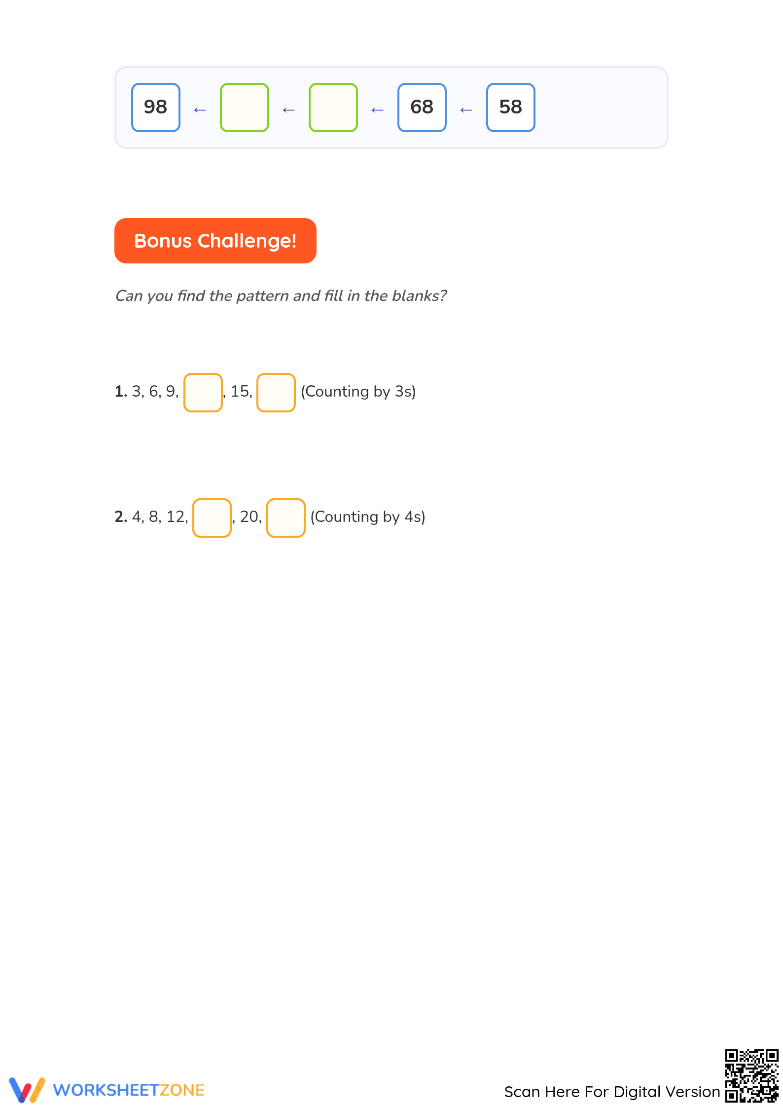 Printable Skip Counting Worksheet | Grade 2 Math - Page 5