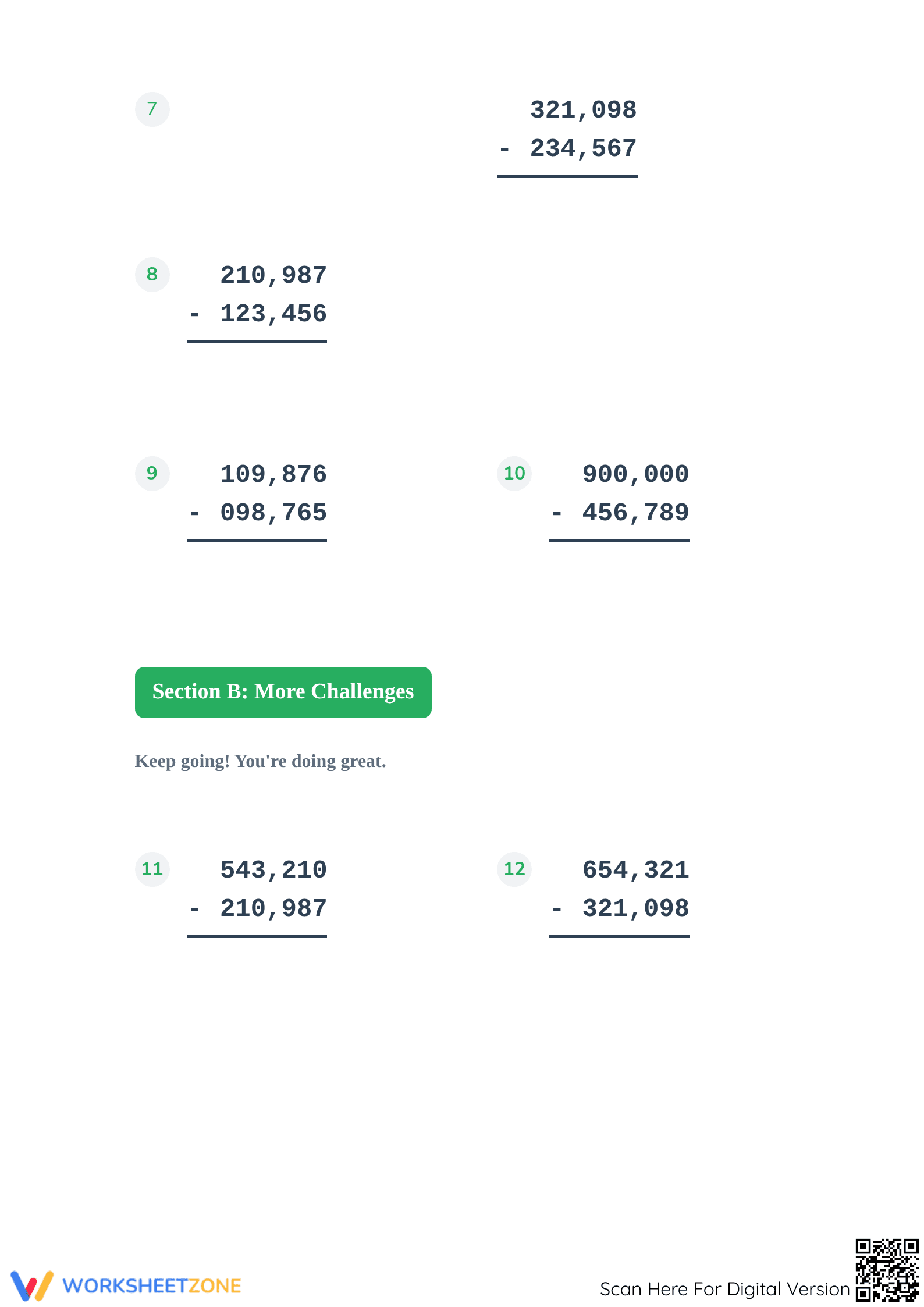 Essential Multi-Digit Subtraction Worksheet | Grade 4 - Page 2