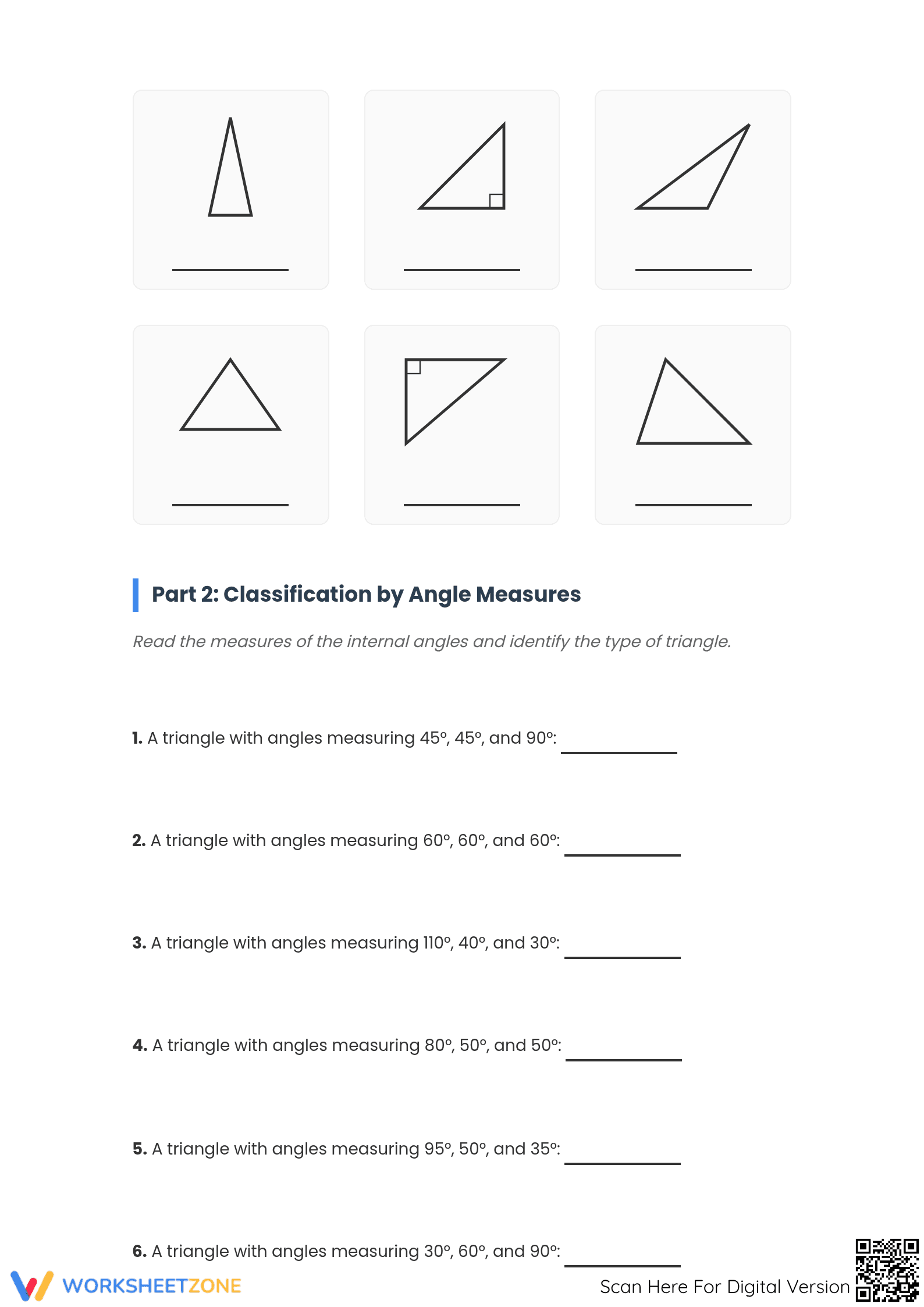 Acute, Obtuse, and Right Triangles Worksheet | Grade 4 Ready - Page 2