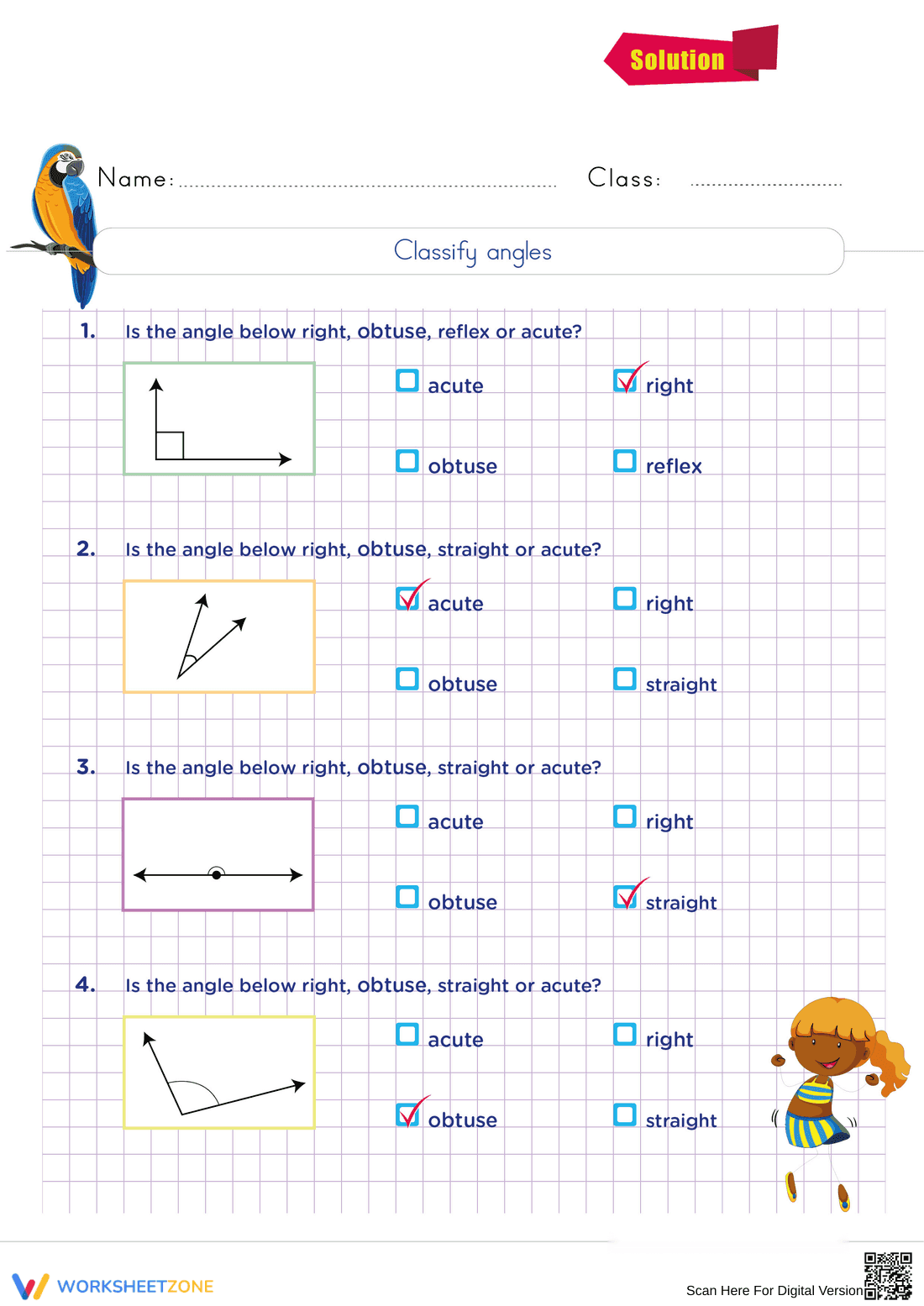Classifying Different Types of Angles - Page 2