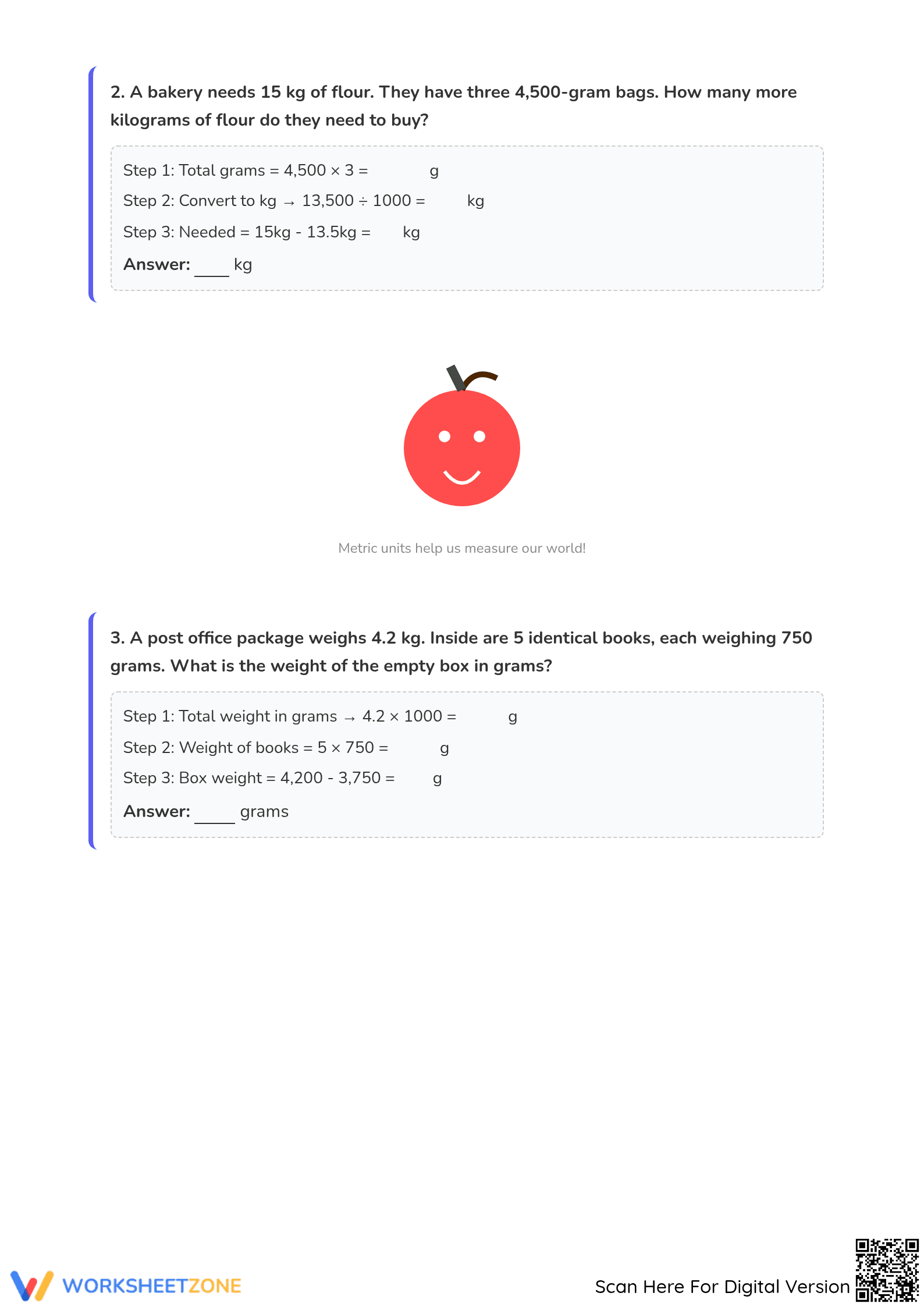 5.MD.A.1 Worksheet: Metric Conversions — Grade 5 Aligned - Page 2