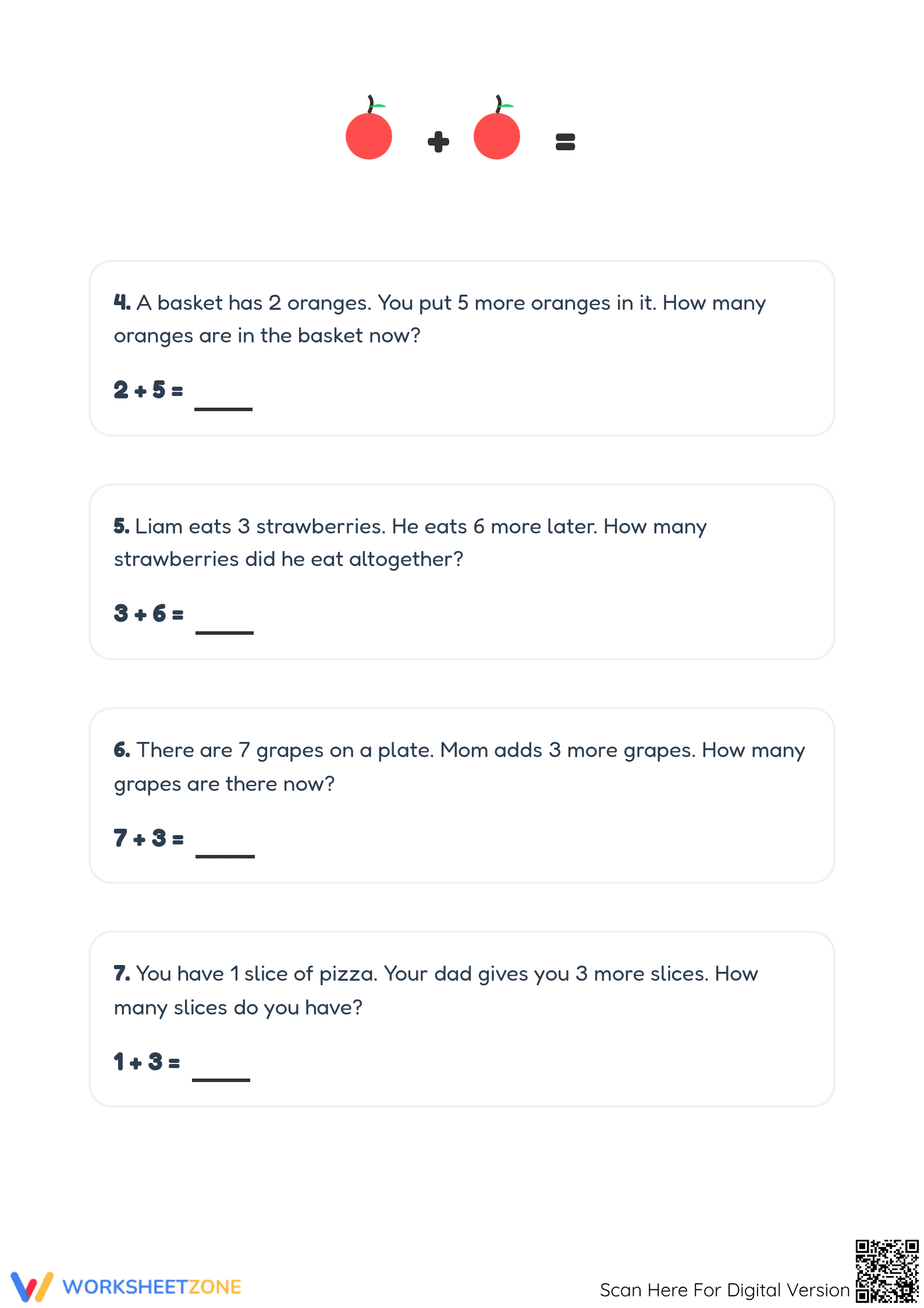 Grade 2 Addition Word Problems — Printable No-Prep Worksheet - Page 2