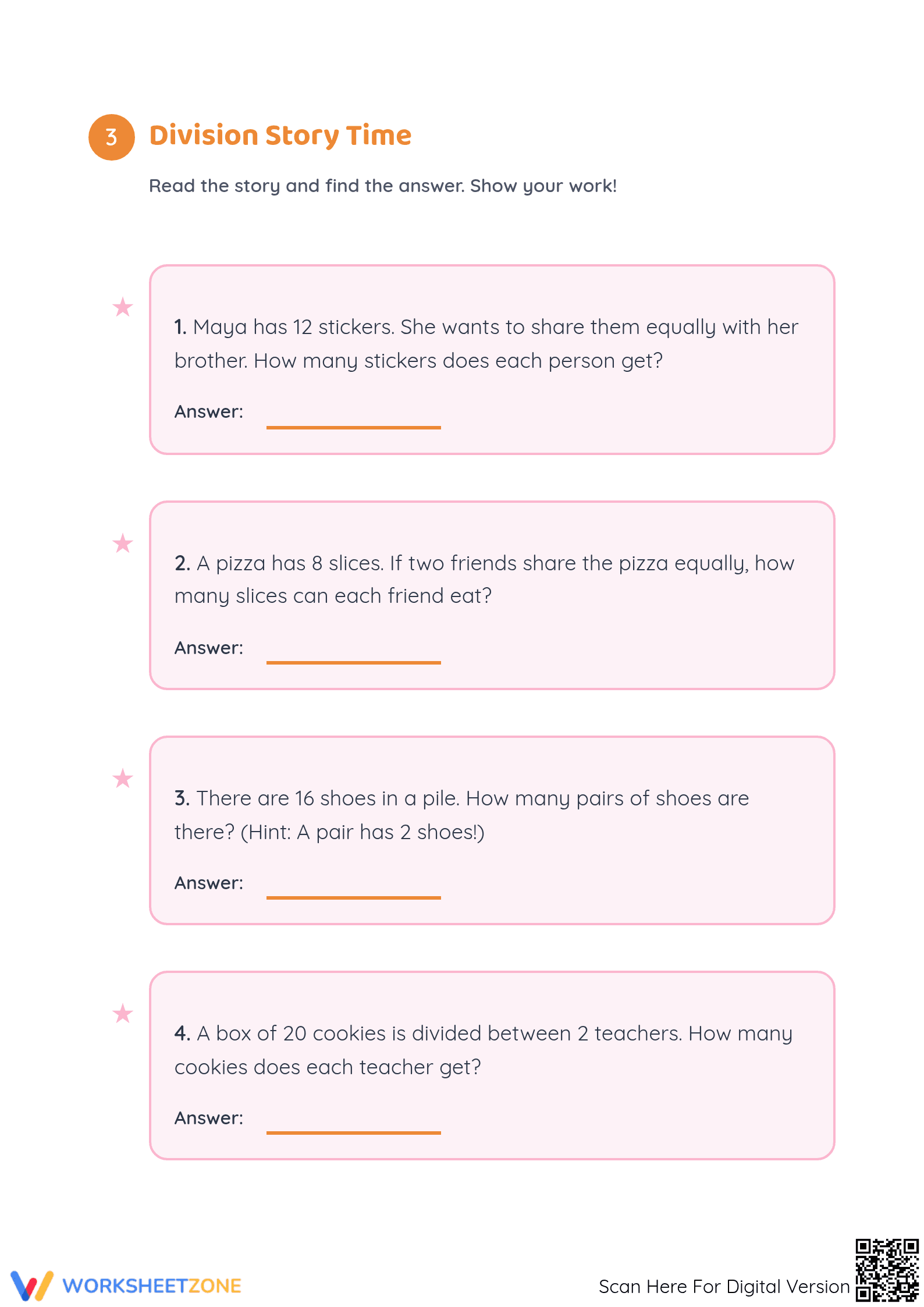 Printable Division by 2 Worksheet | Grade 3 Math - Page 3