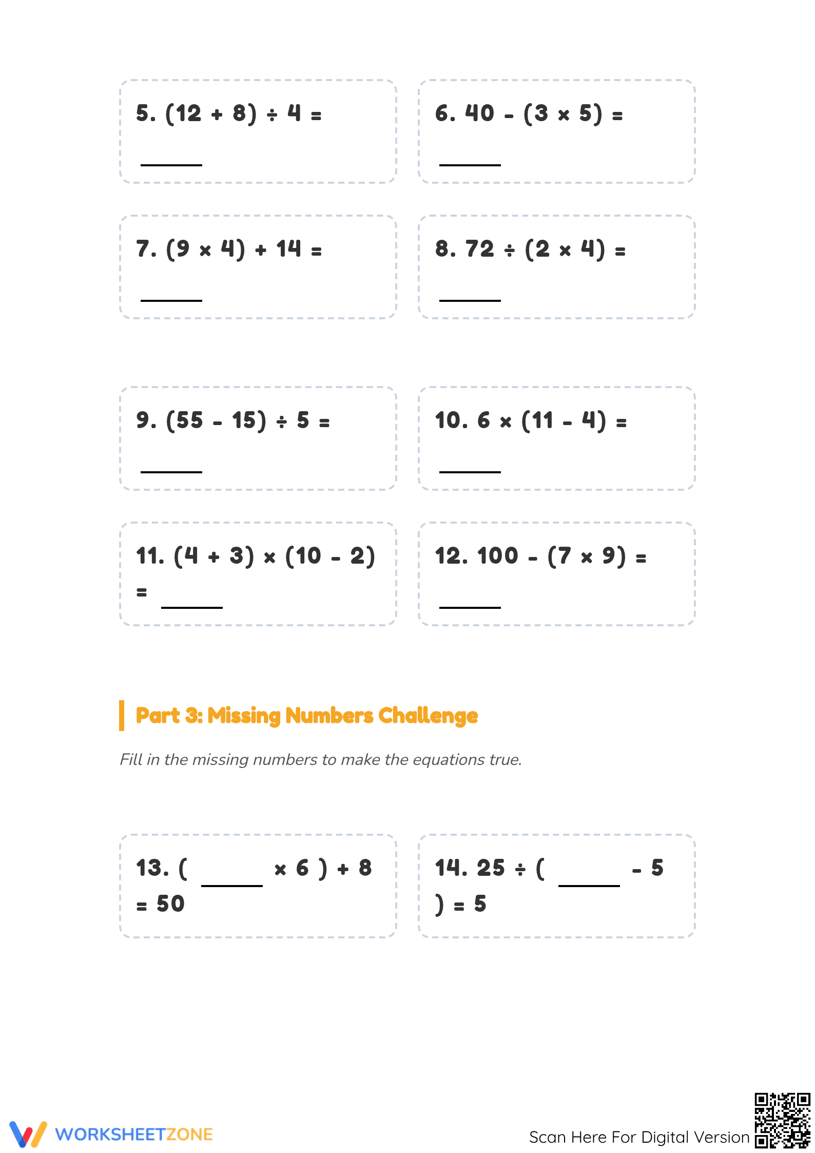 Printable Division Worksheet | Grade 3 Math Practice - Page 3