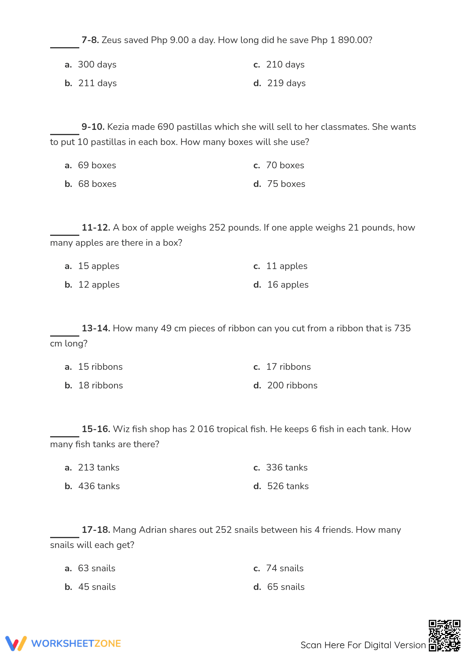 Grade 4 Math Exam Worksheet: CCSS.MATH.CONTENT.4.NBT.B.6 Aligned - Page 2