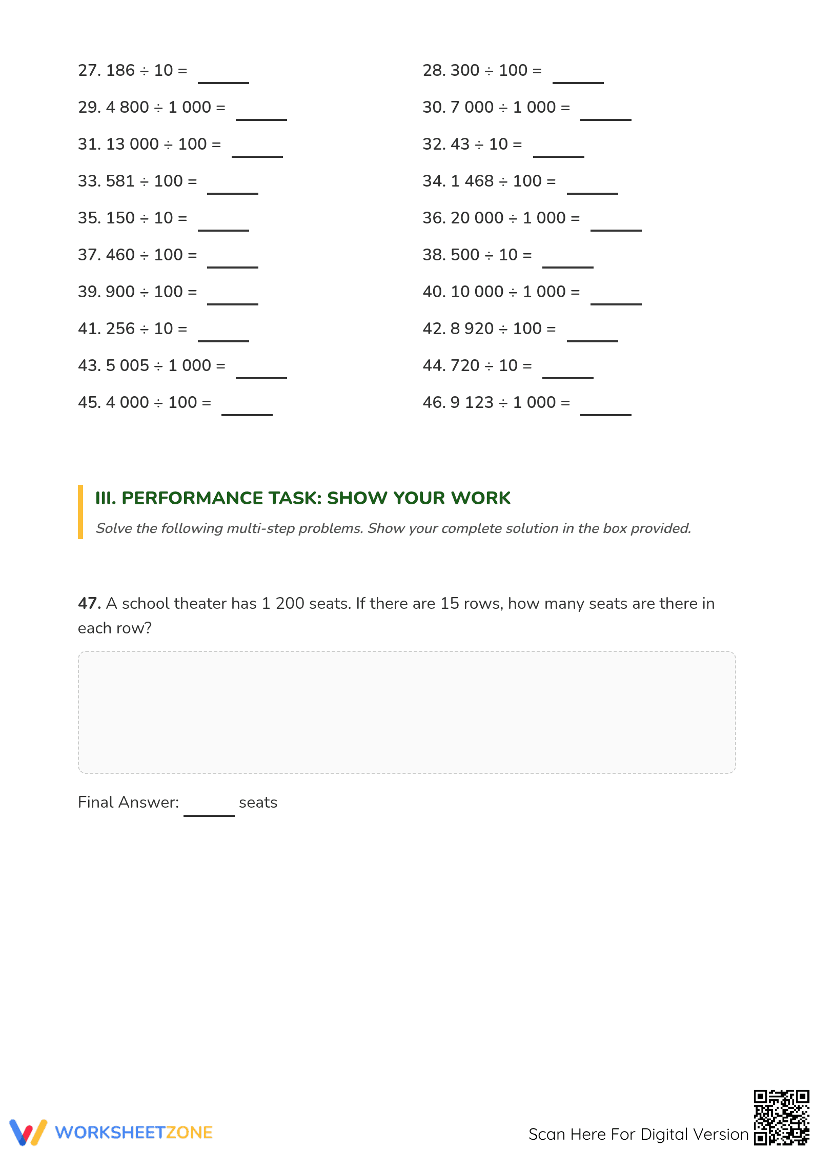 Grade 4 Math Exam Worksheet: CCSS.MATH.CONTENT.4.NBT.B.6 Aligned - Page 4