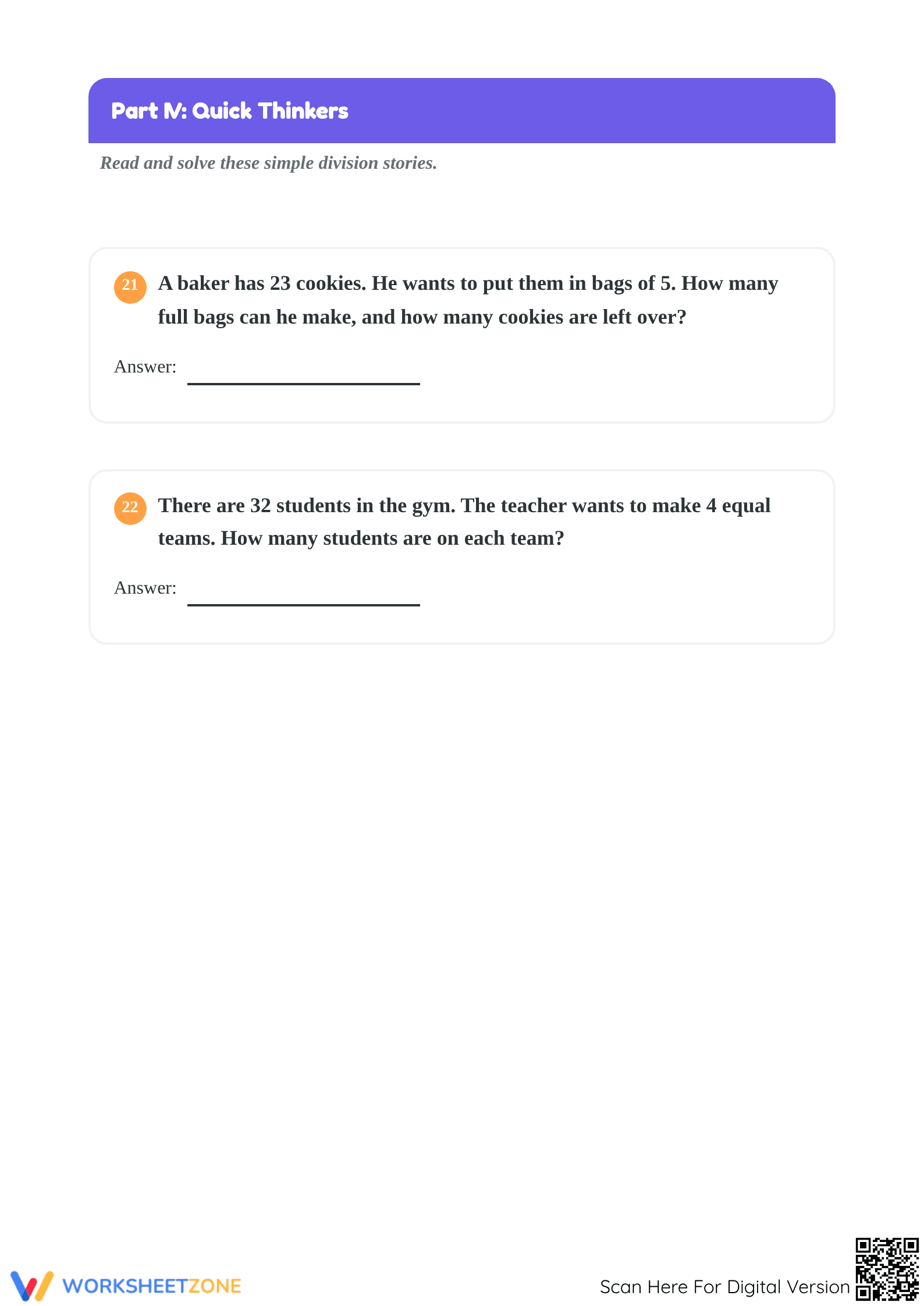 Printable Division Mastery Worksheet | Grade 4 Essential - Page 5